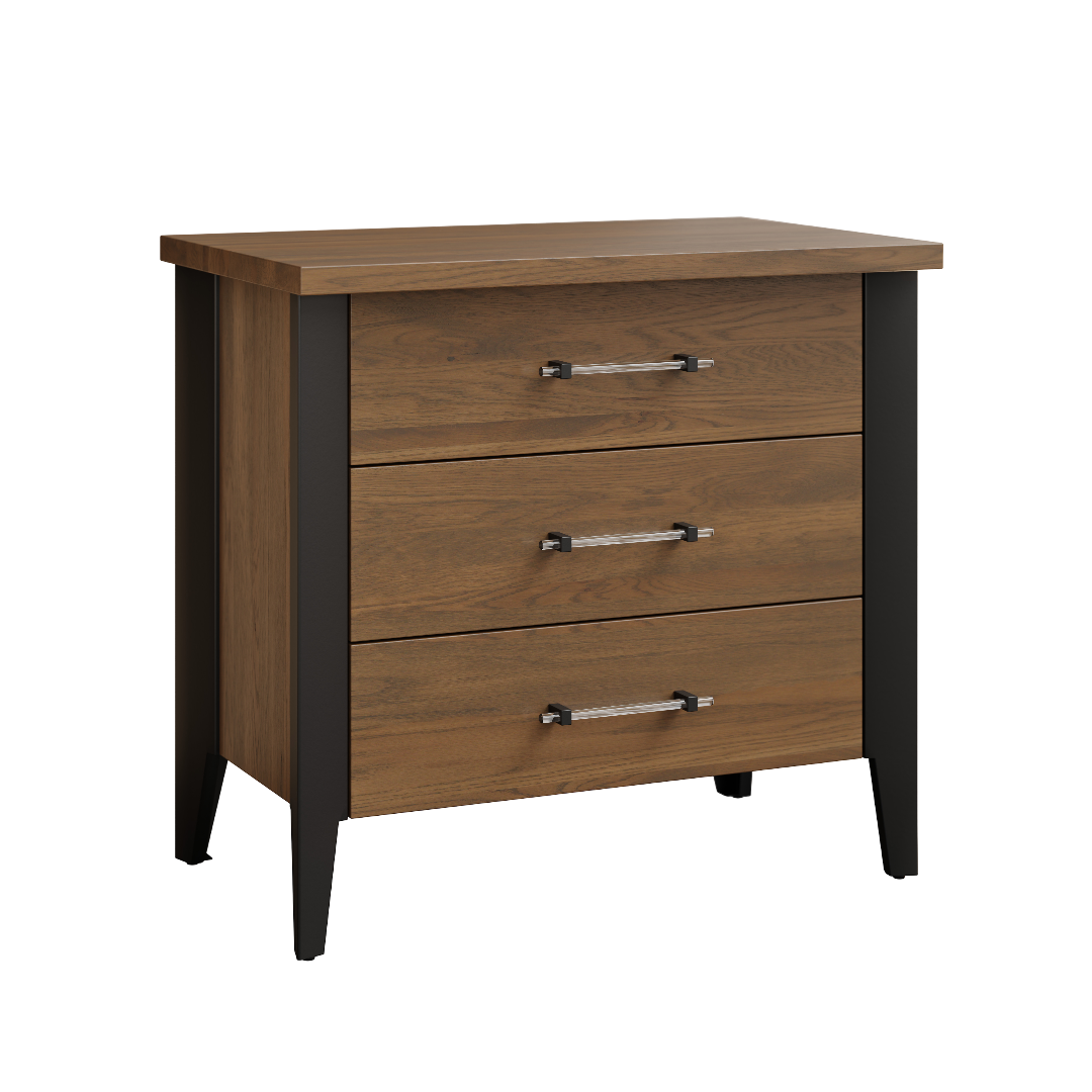 Amish Uptown Three Drawer Nightstand