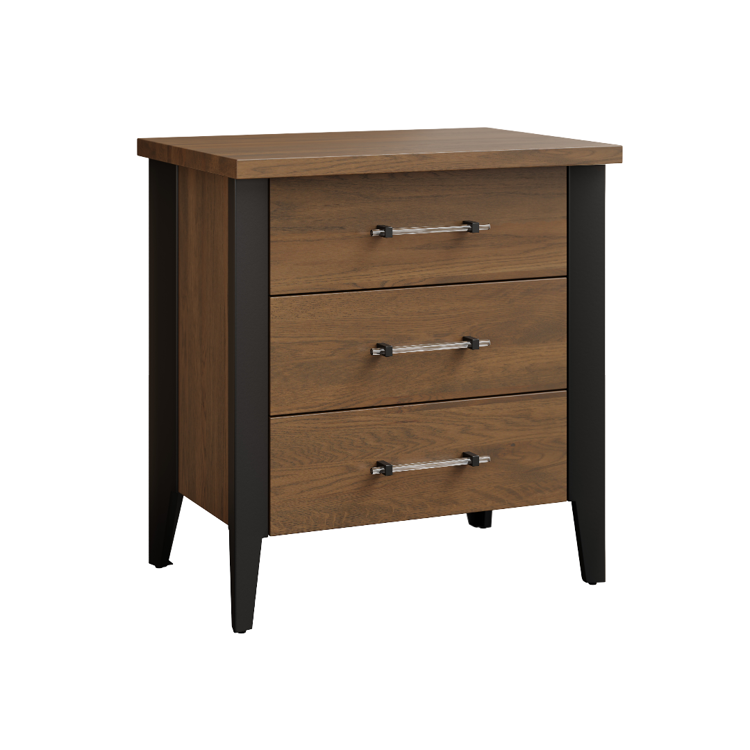 Amish Uptown Three Drawer Nightstand