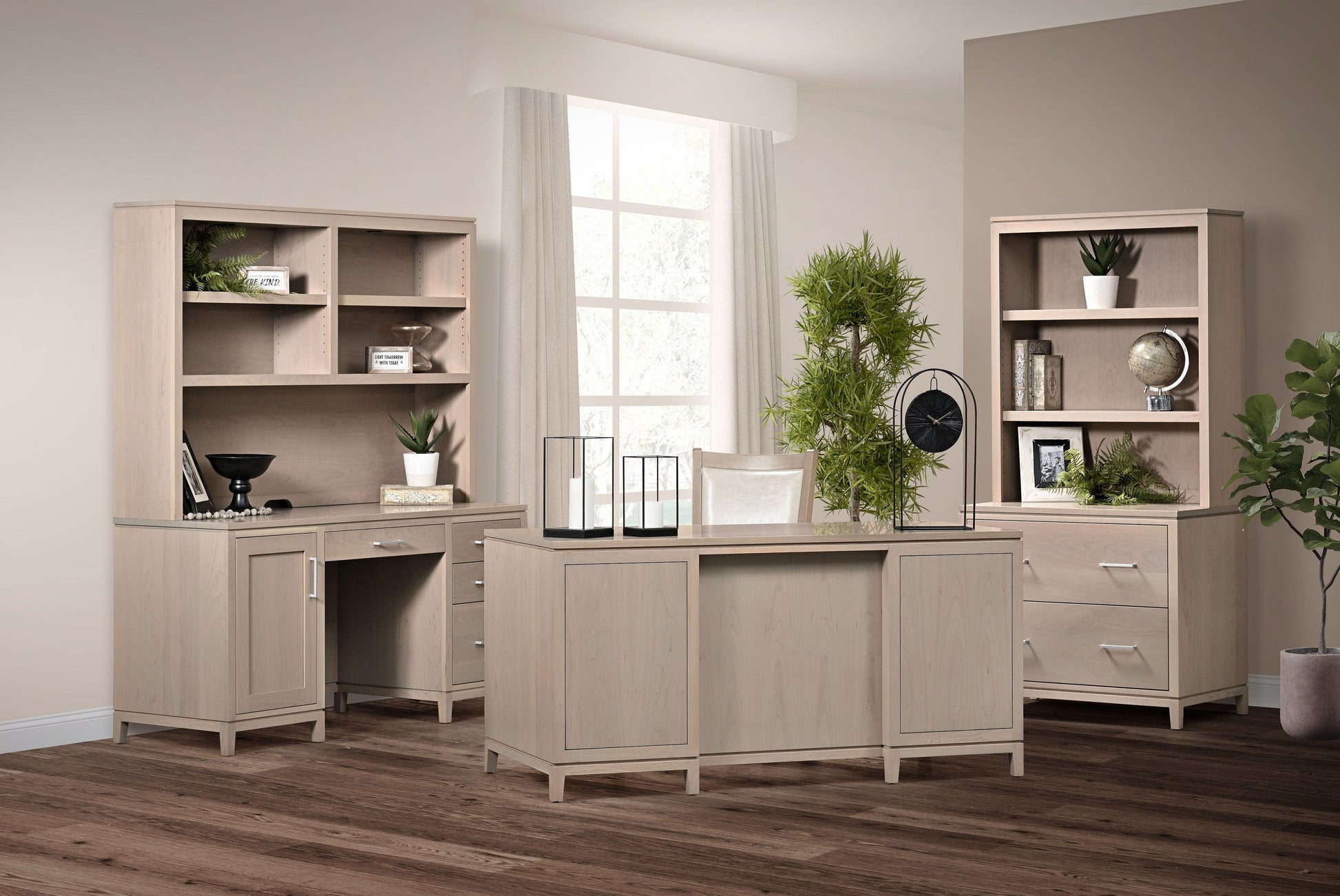 Amish Villa Credenza Base and Hutch