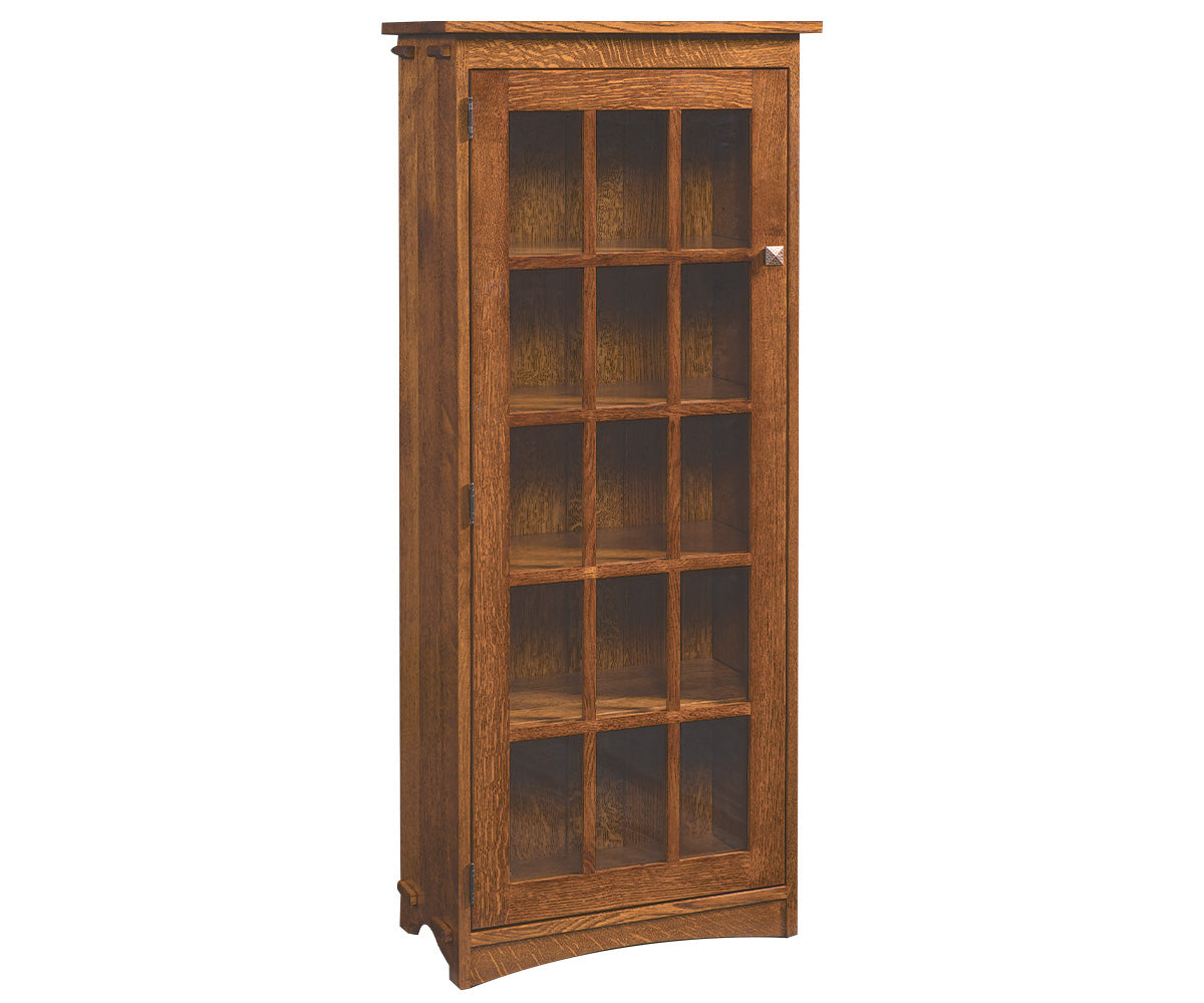amish bookcase shown in oak