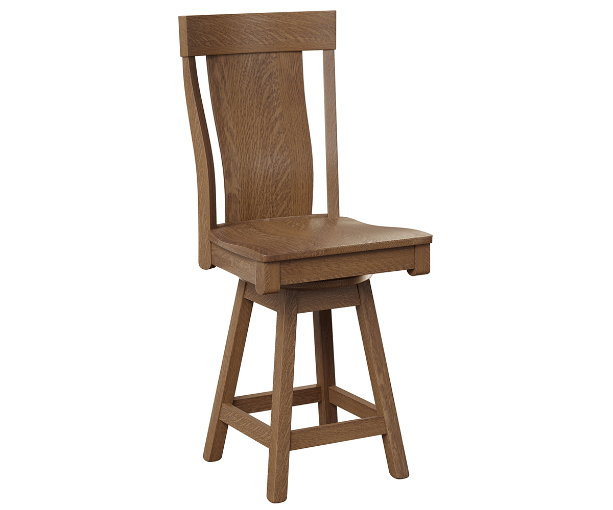 Amish Weldon Swivel Bar Chair