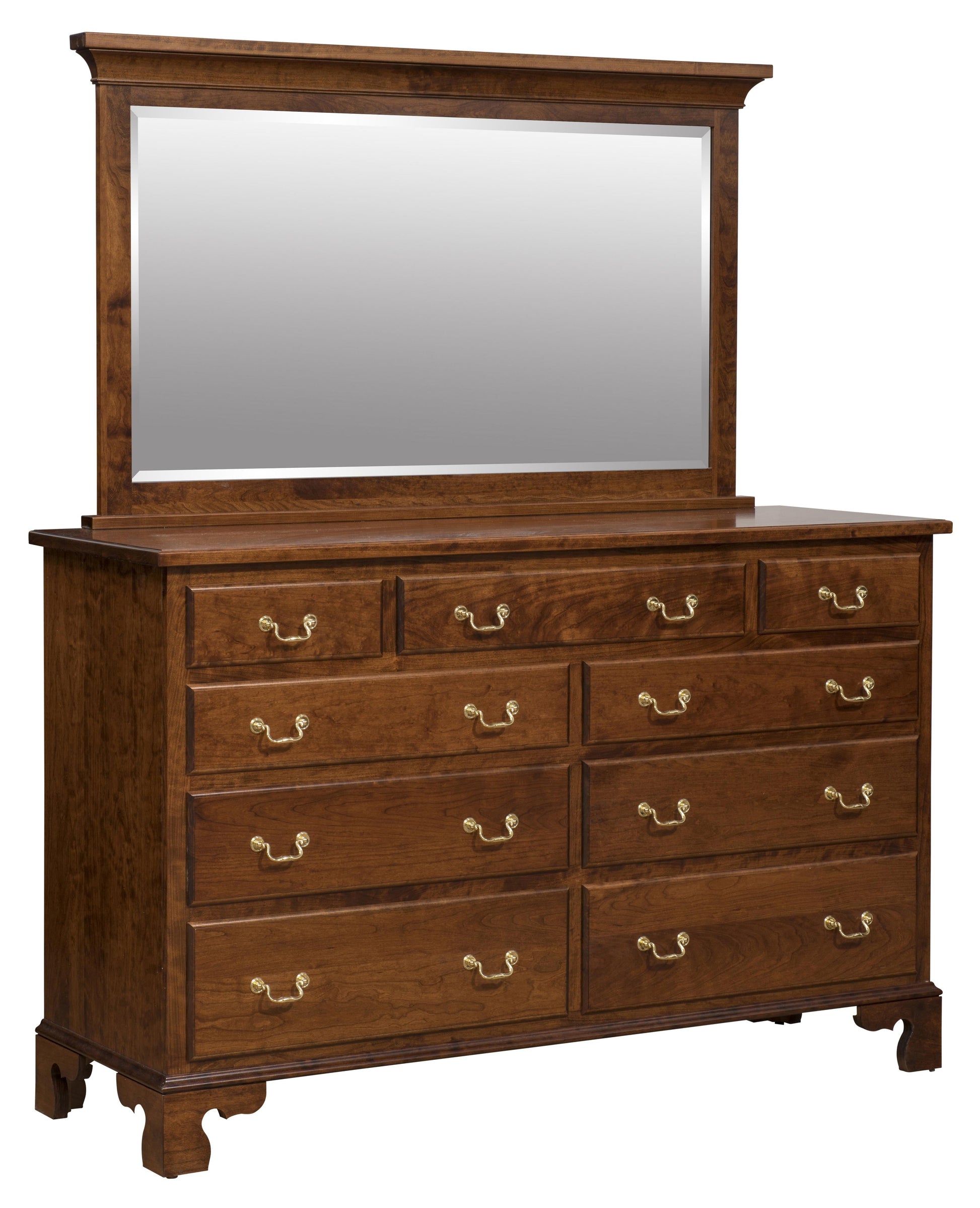 amish williamsburg dresser with mirror