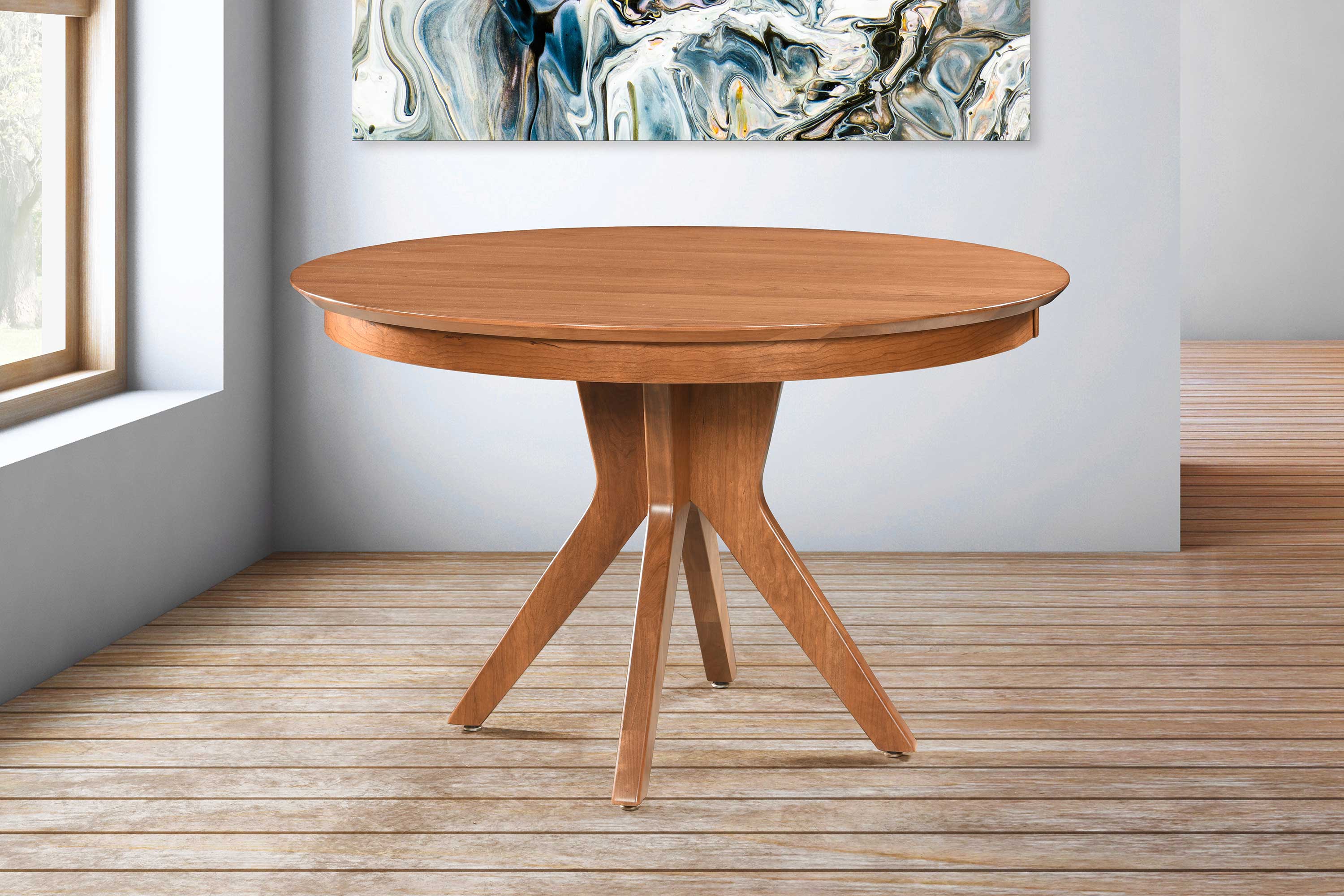 Amish Willow Single Pedestal Table