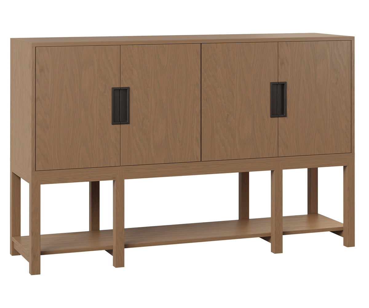 amish buffet shown in oak