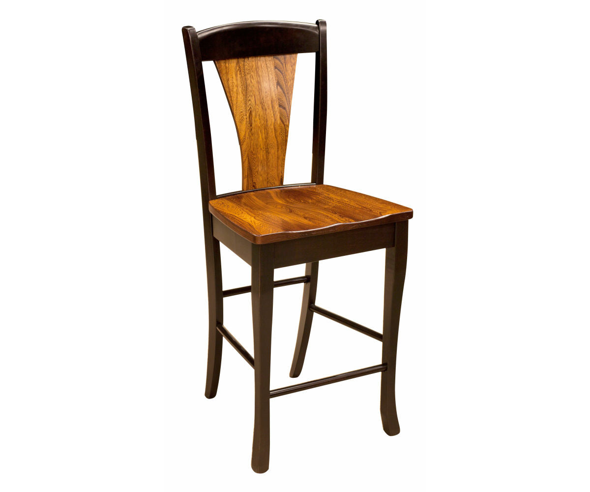 Amish Woodville Stationary Bar Chair