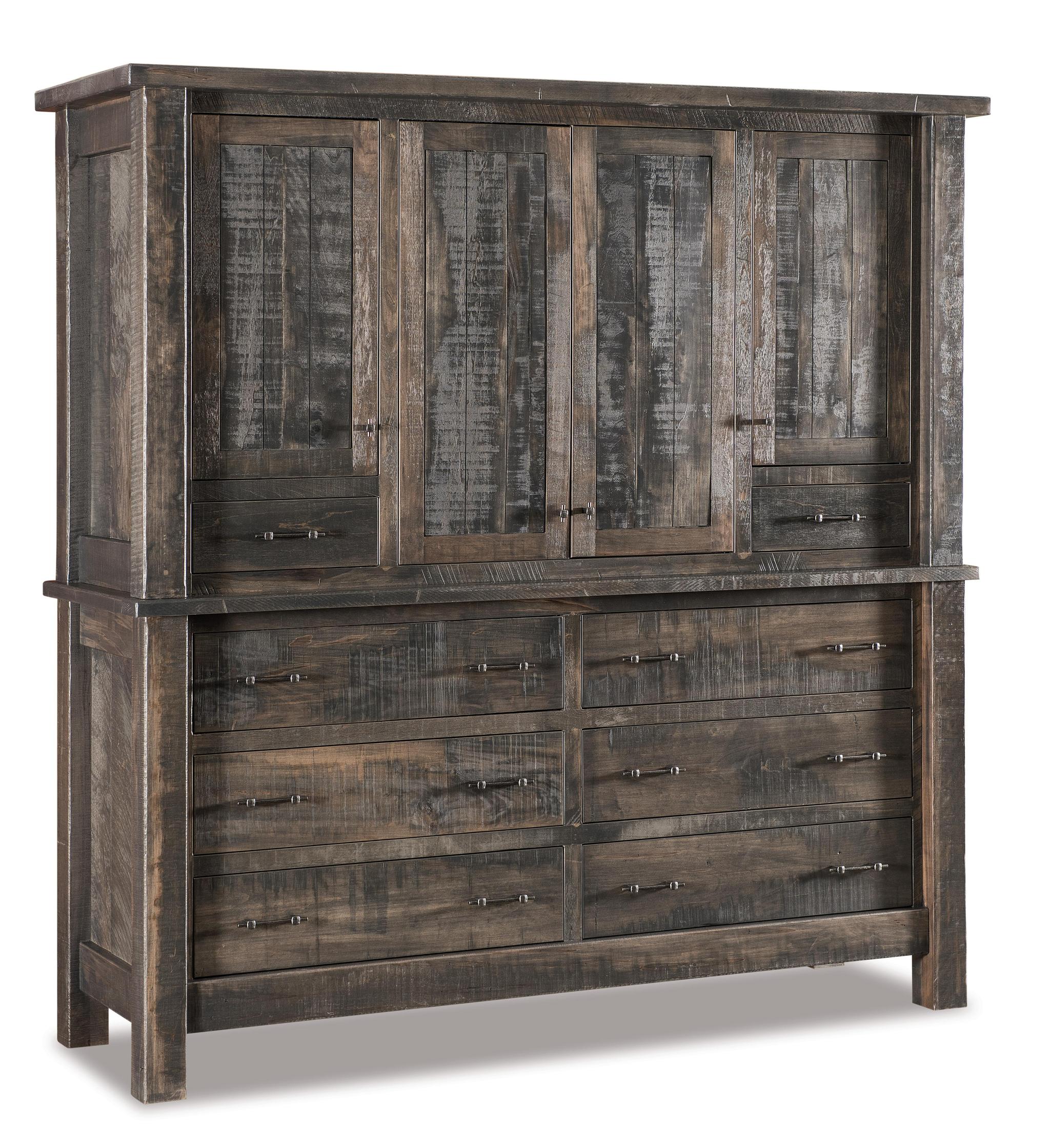 american made amish yellowstone eight drawer four door mule chest