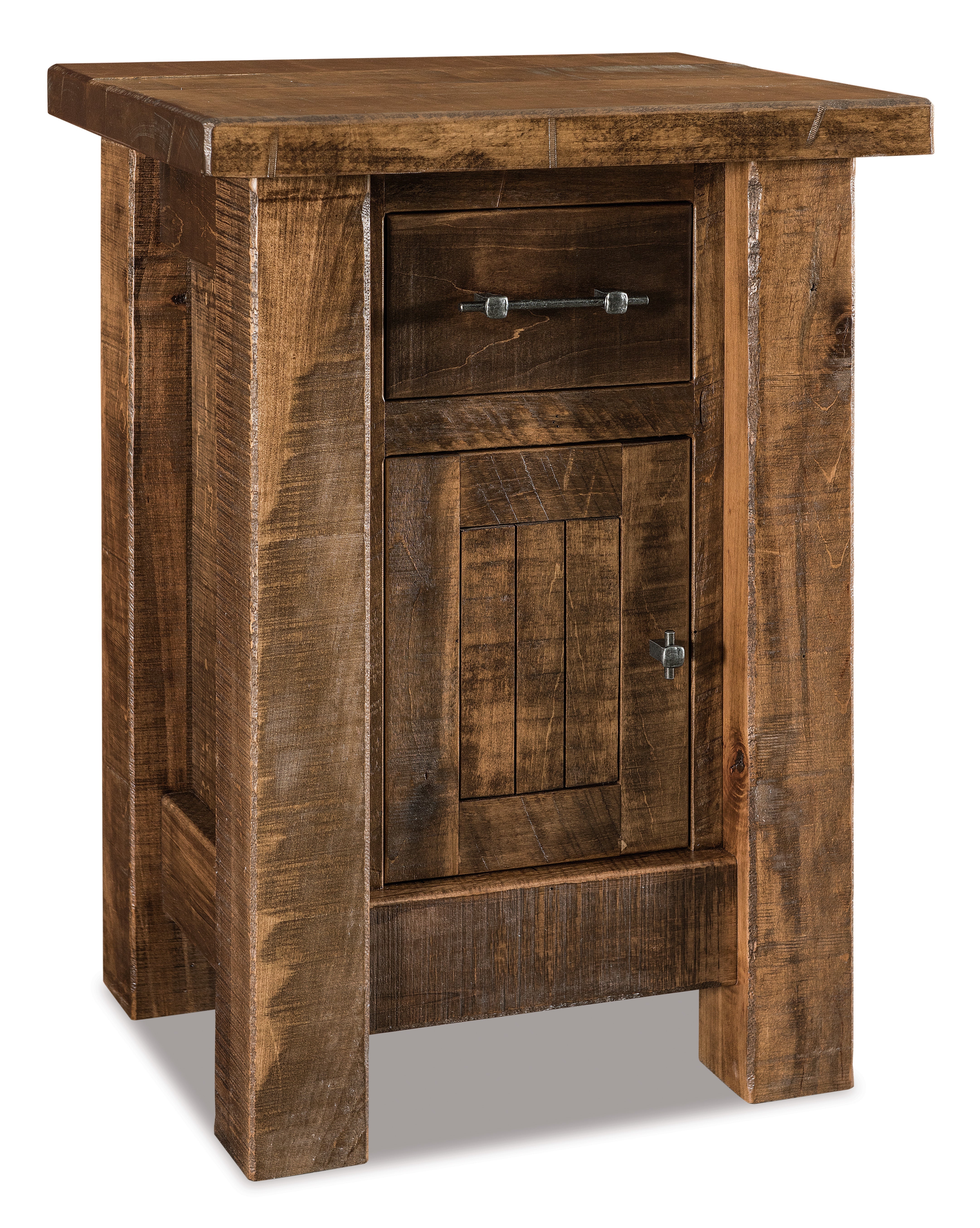 Amish Yellowstone One Drawer One Door Nightstand - Thumbnail 3
