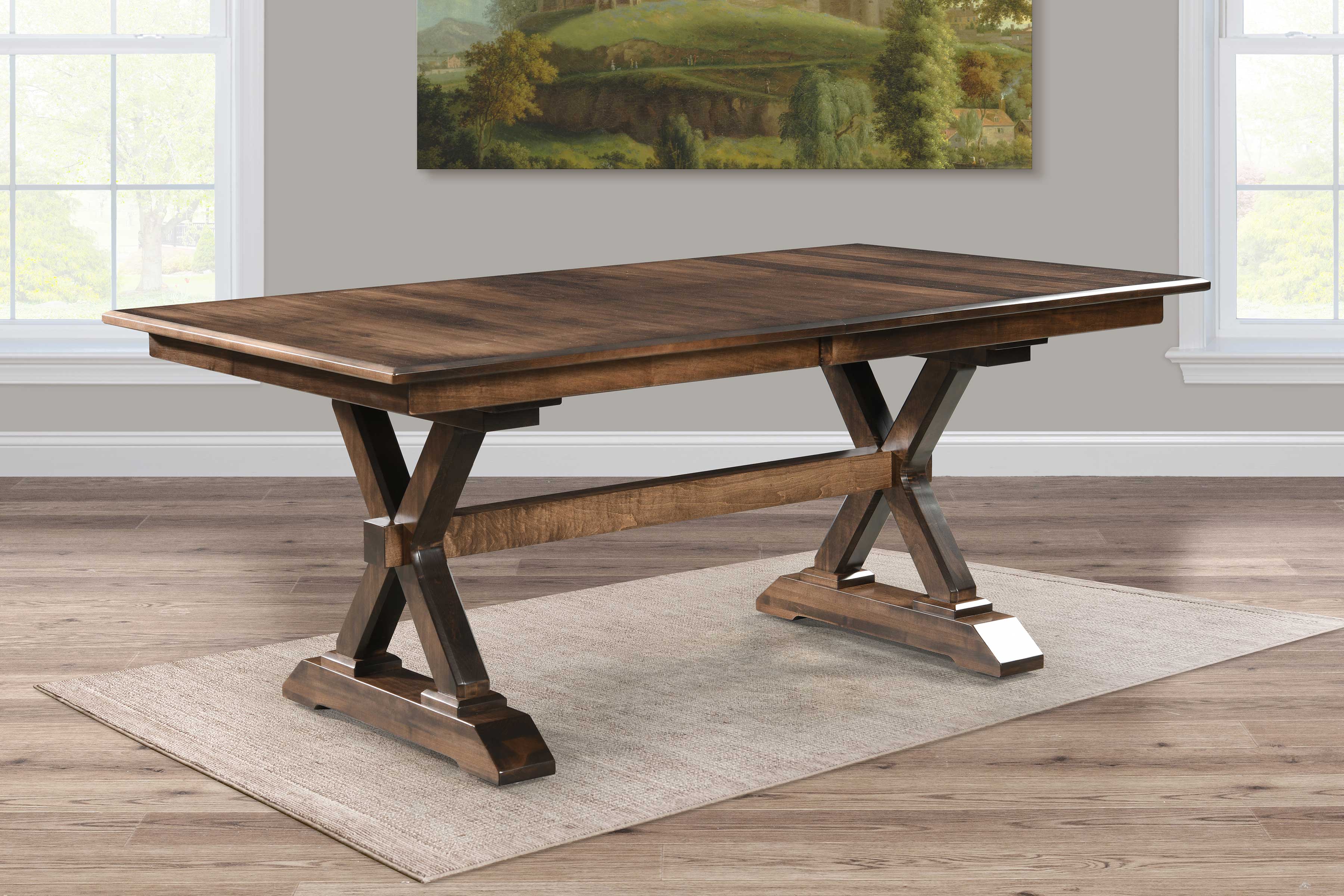 Amish York Double Pedestal Dining Table