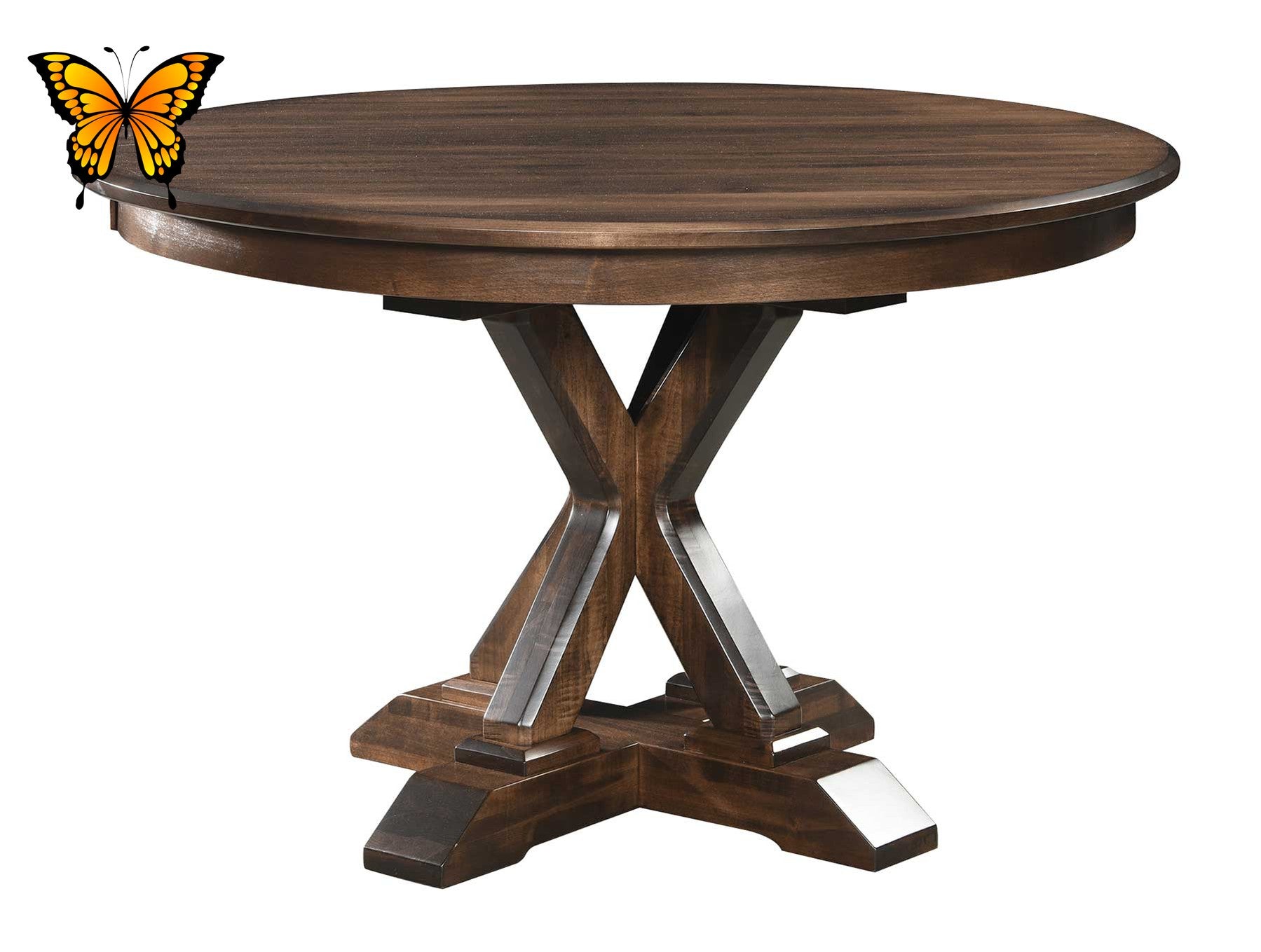 amish dining table york single pedestal