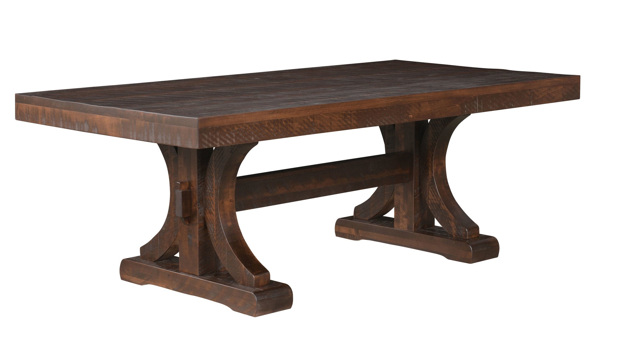 Amish Sawmarks Dawson Creek Double Pedestal Table