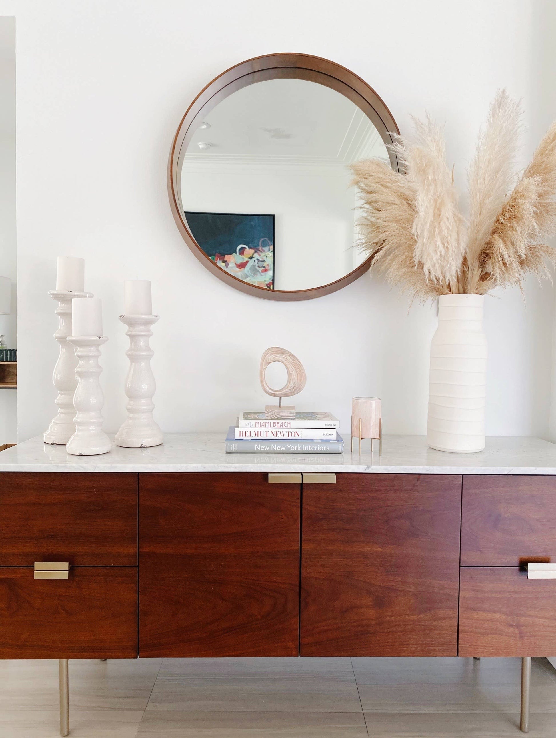 Antique White Ceramic Candleholder