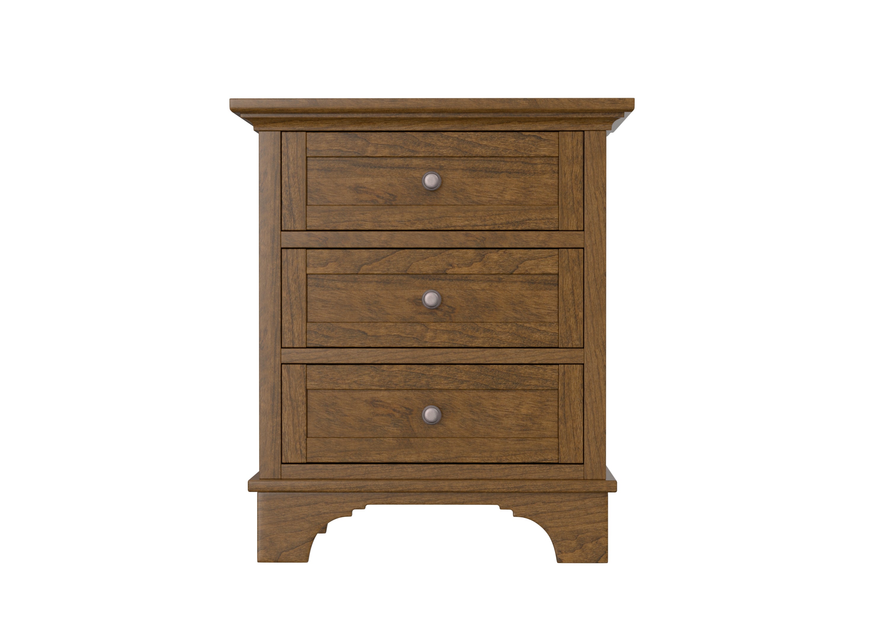 Amish Arlington Three Drawer Nightstand