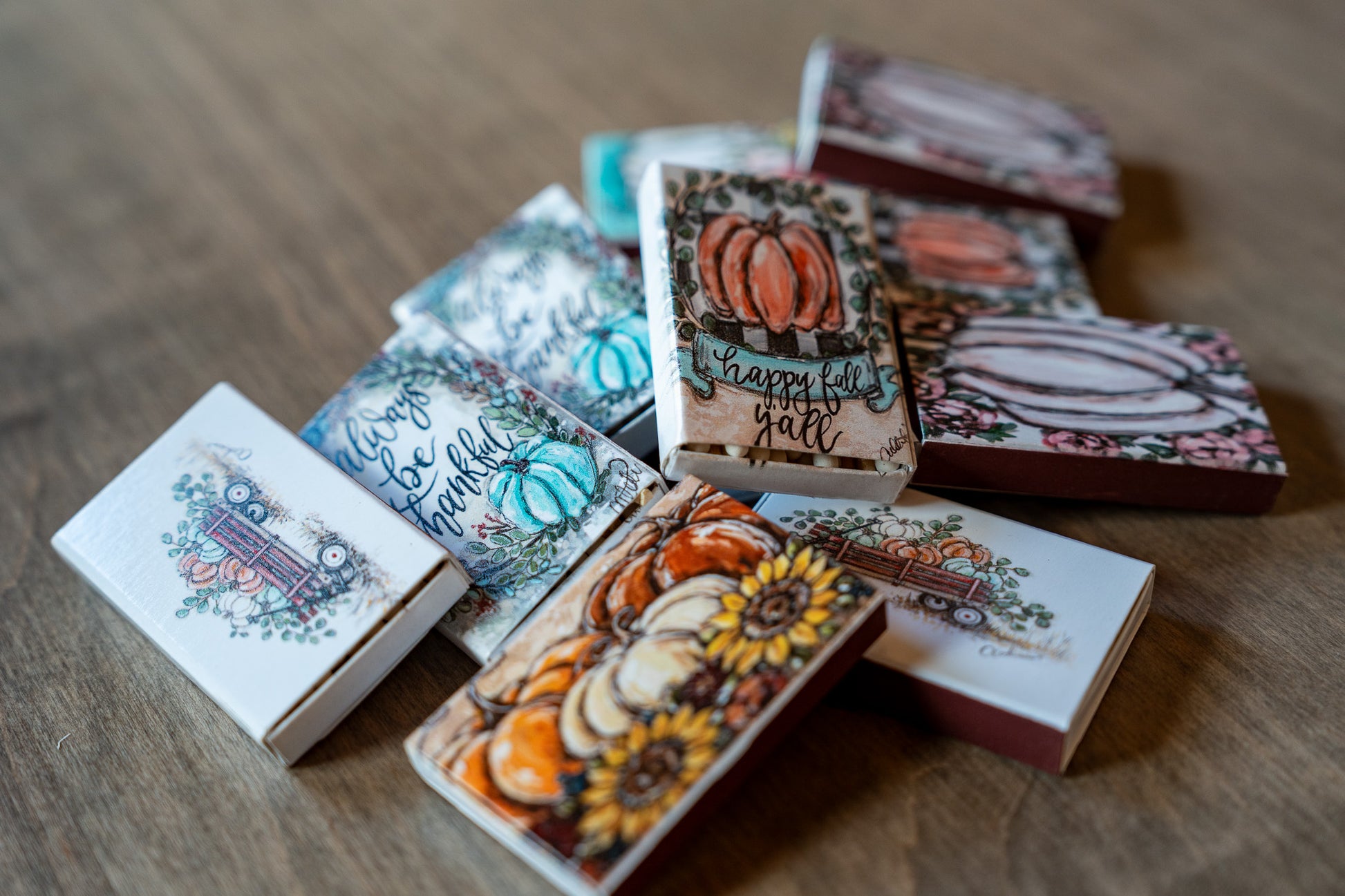 Autumn Harvest Matchboxes