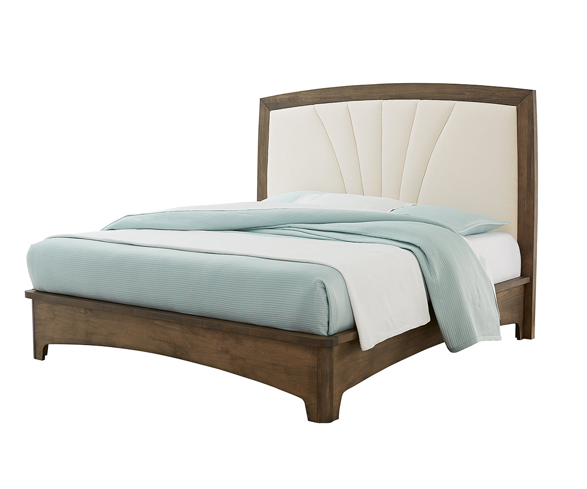 Woodmont bed shown with fabric headboard