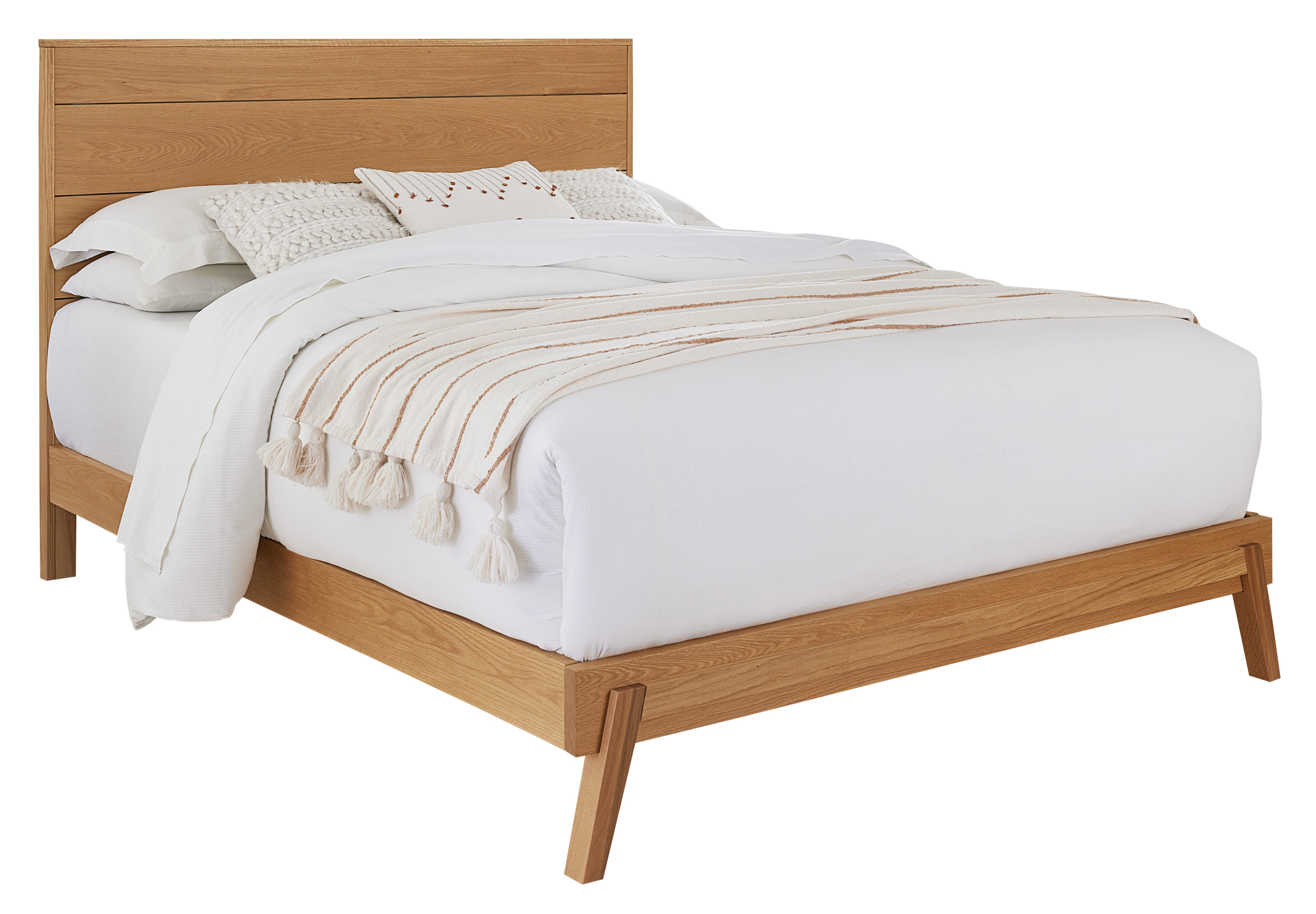 amish Nova bed shown in white oak with a natural finish