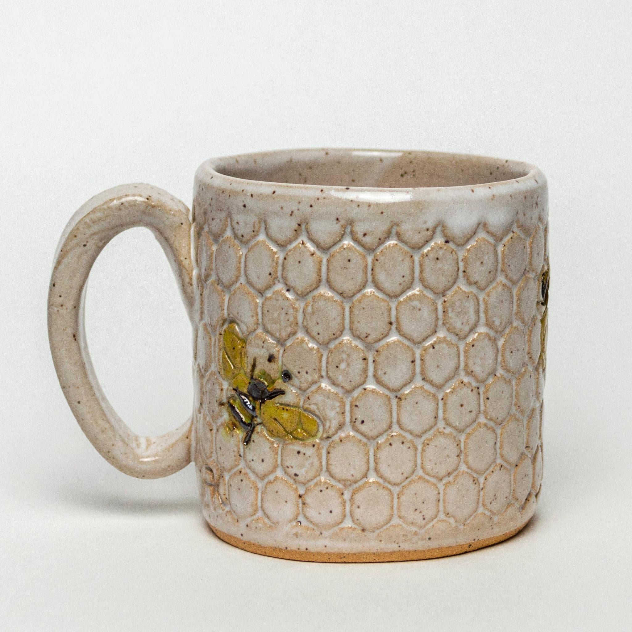 Bee Pattern Handmade Mug-Mug-The Amish House
