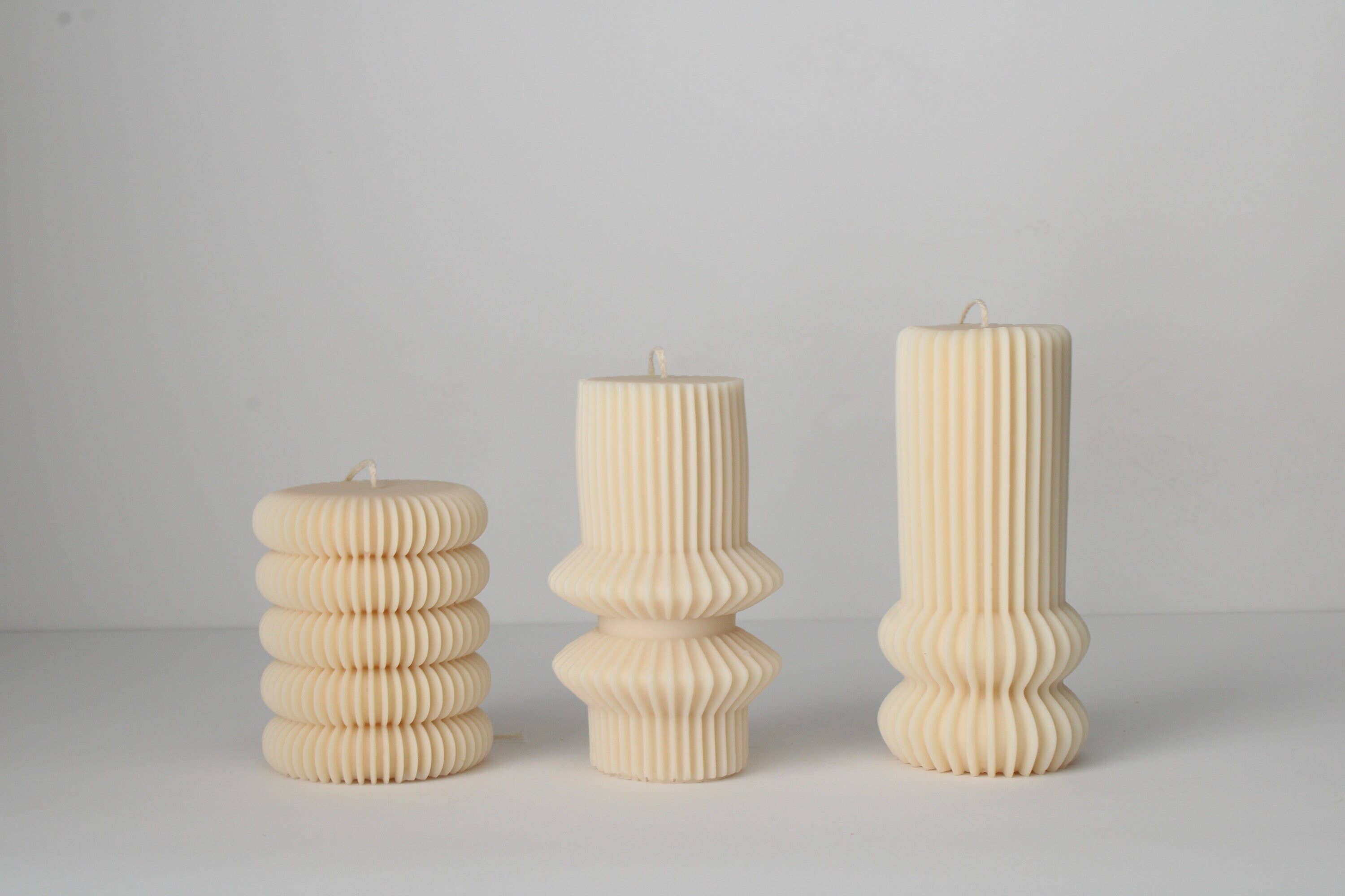 Bubble Pillar Sculptural Candle Set