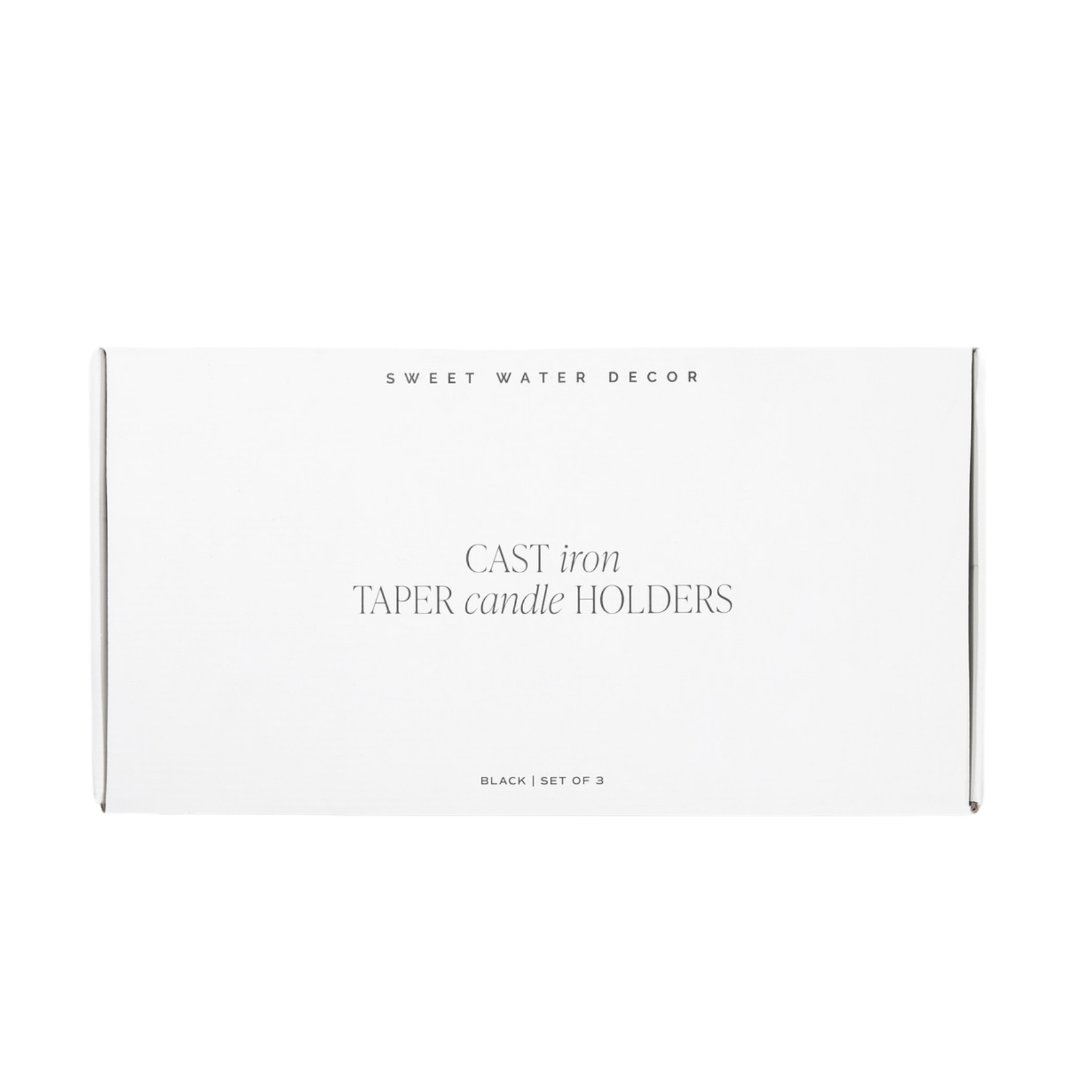 Cast Iron Taper Candle Holders, Set of 3