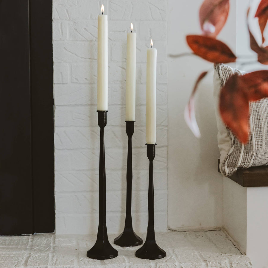 Cast Iron Taper Candle Holders, Set of 3-Home Decor-The Amish House