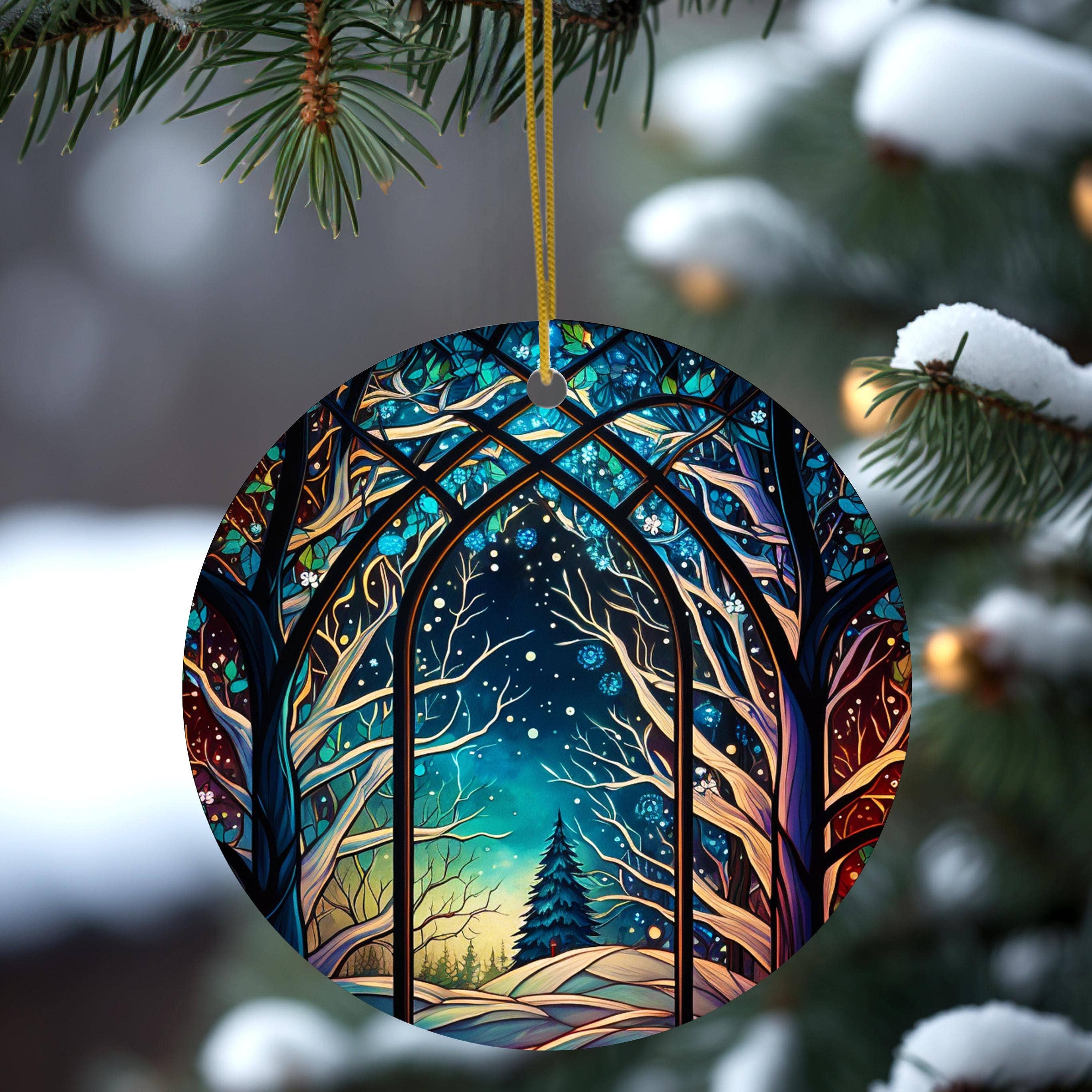 Ceramic Stained Glass Christmas Ornament