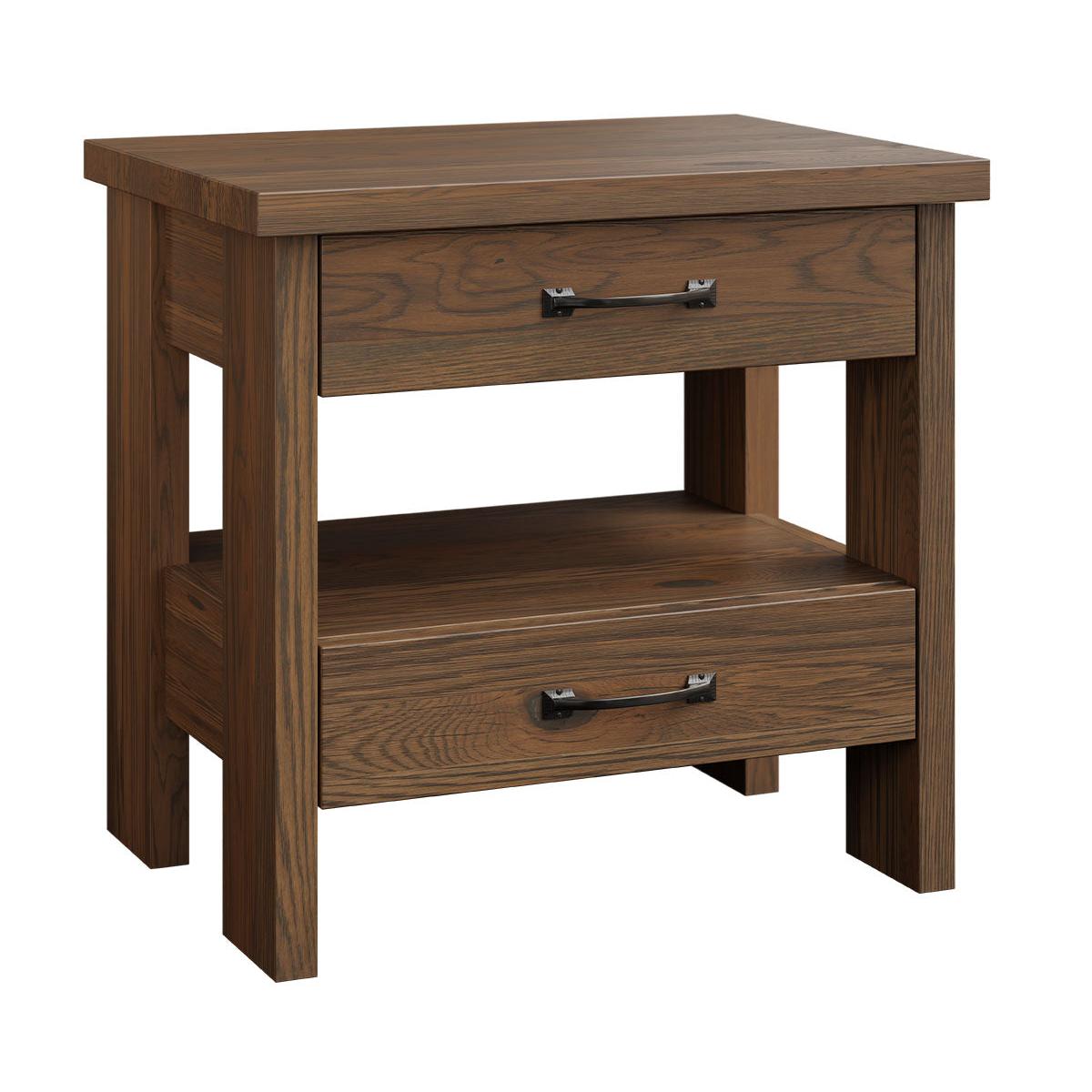 Amish Cheyenne Open Shelf Nightstand