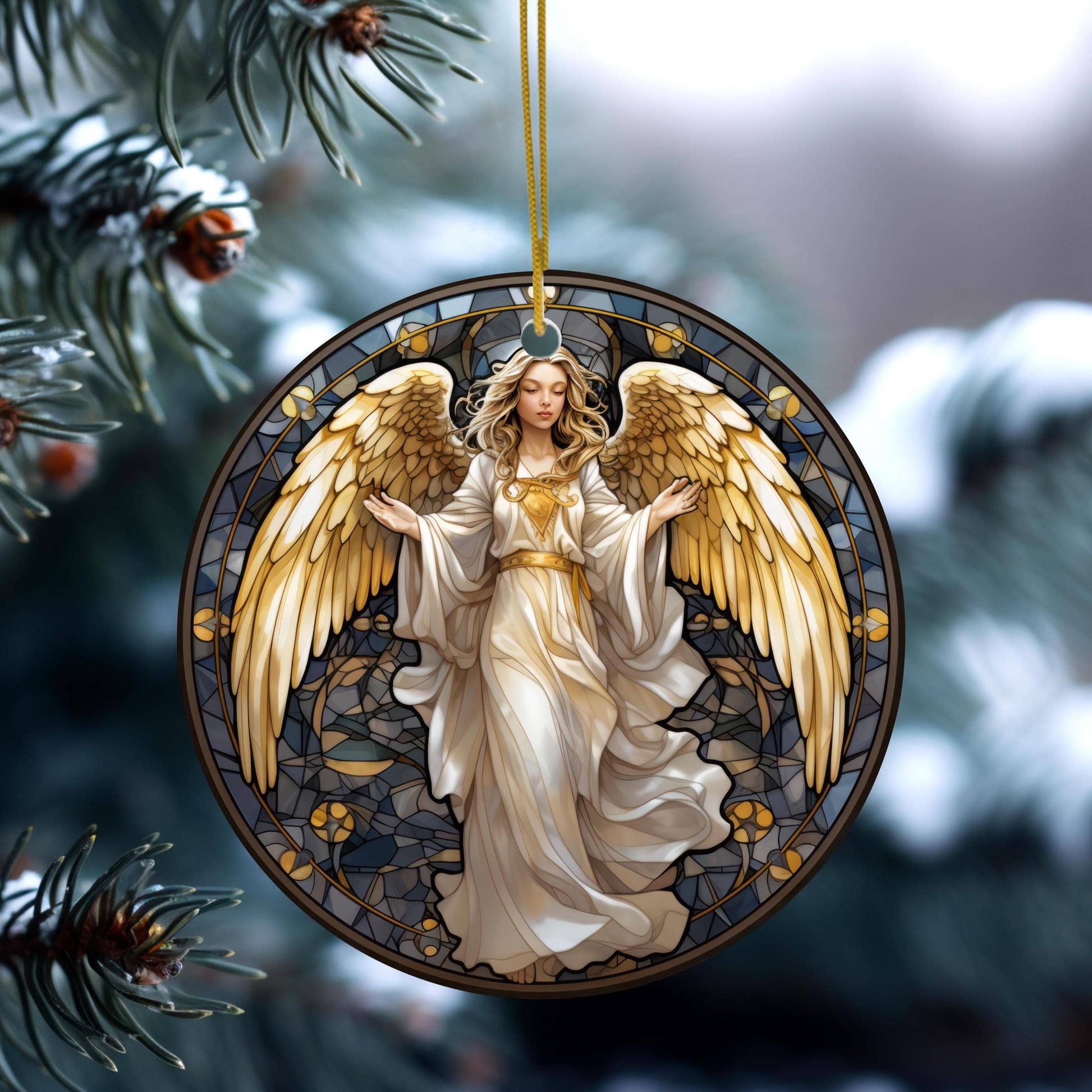 Christmas Angel Ceramic Ornament