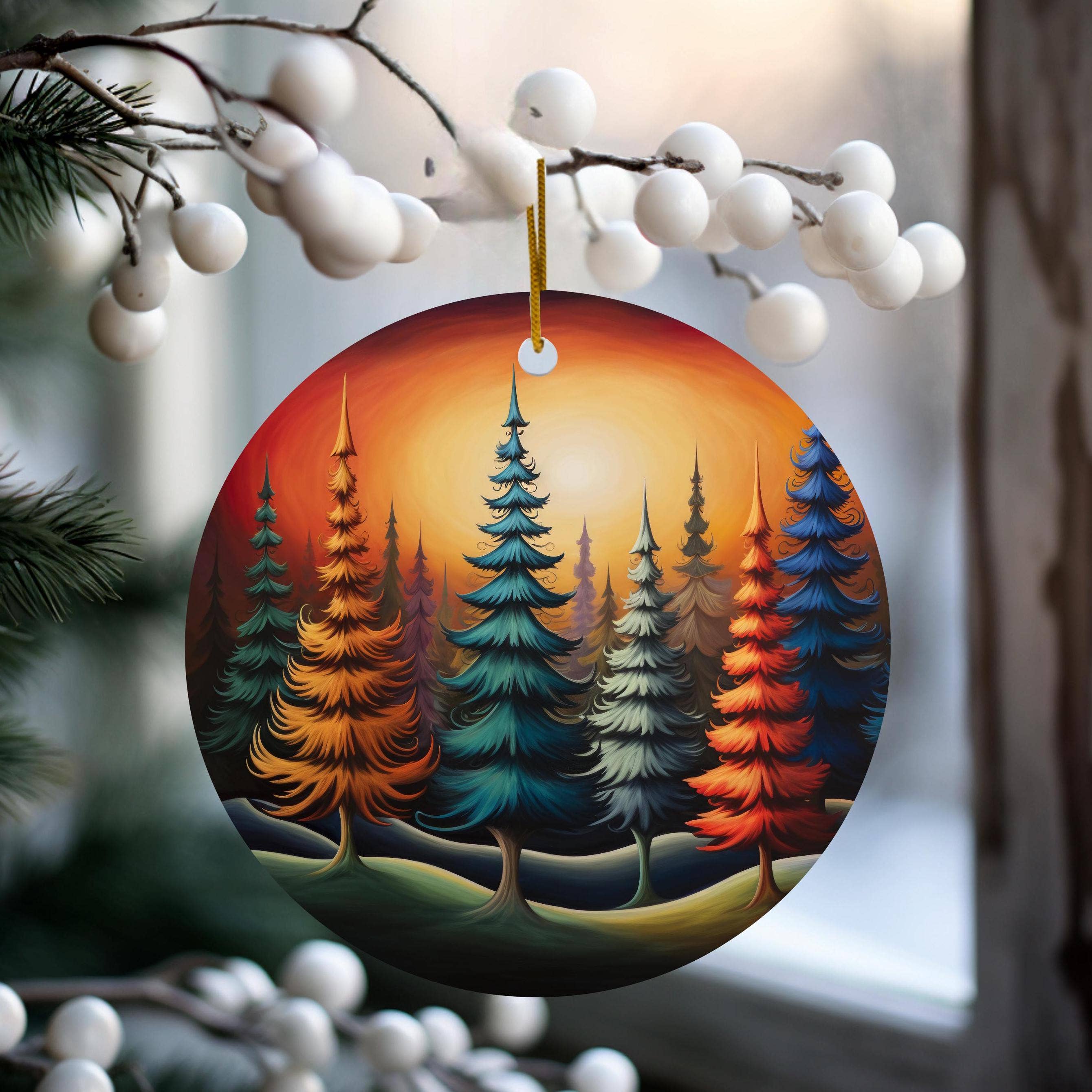 Christmas Ornament, Abstract Trees