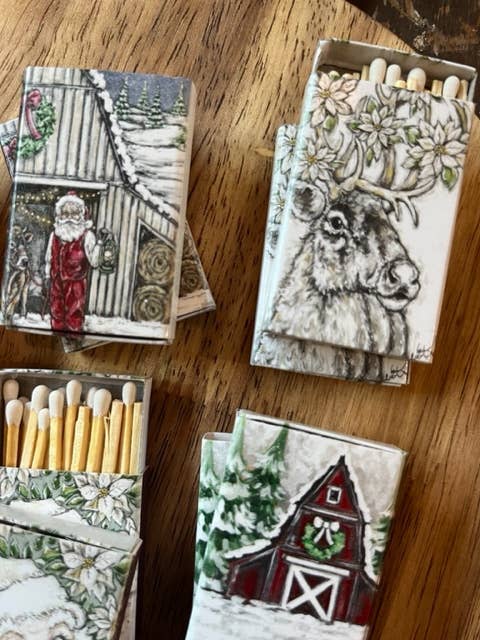 Christmas Print Matchbox