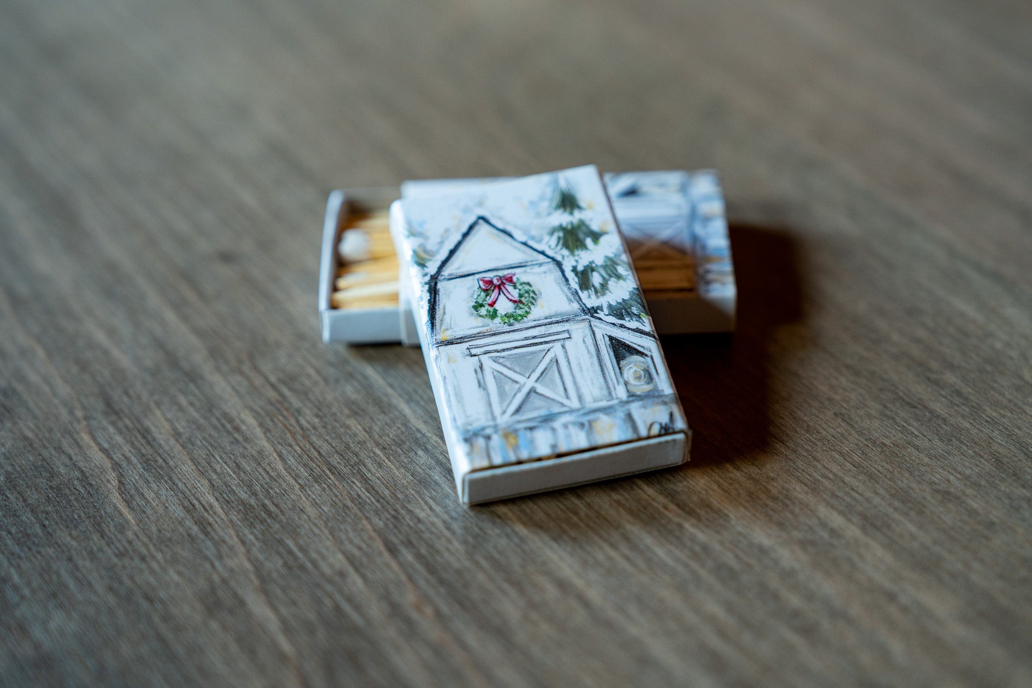 Christmas Print Matchbox