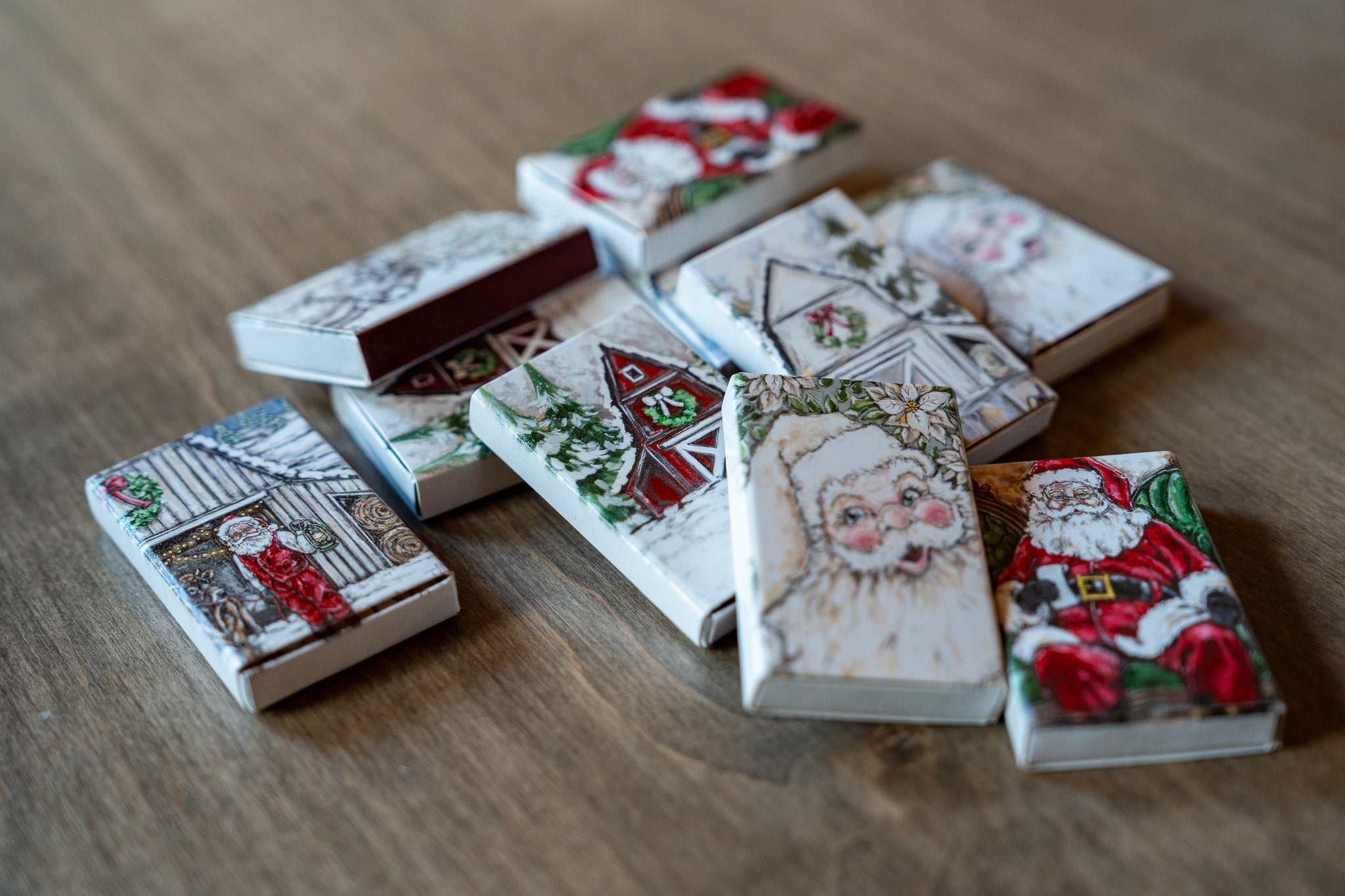 Christmas Print Matchbox