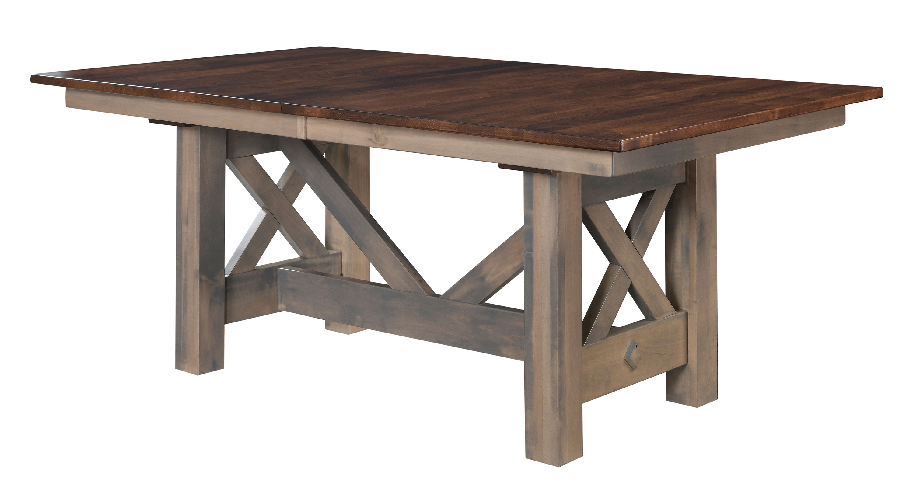 Amish Coastal Double Pedestal Table