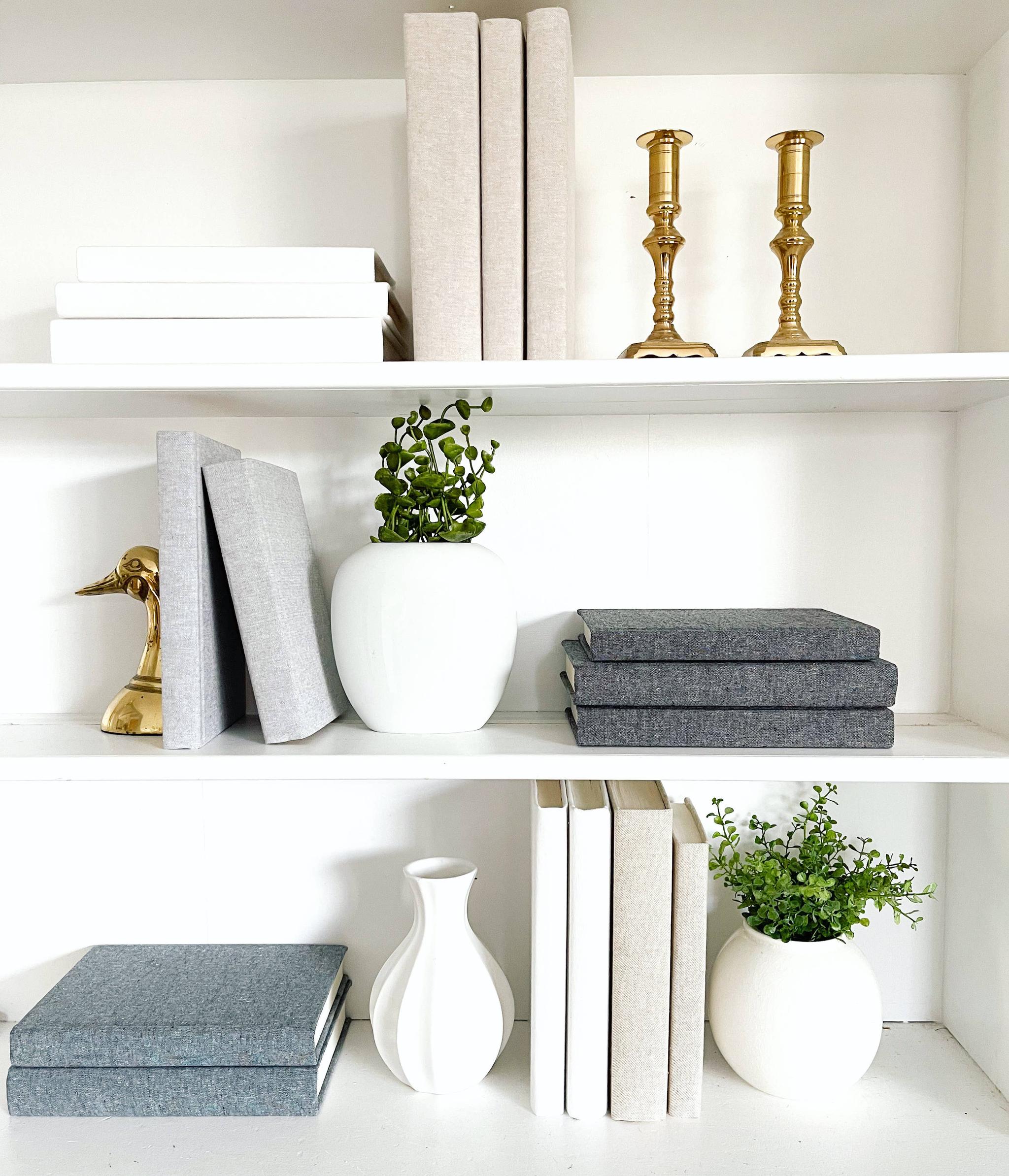 Decorative Linen Covered Books