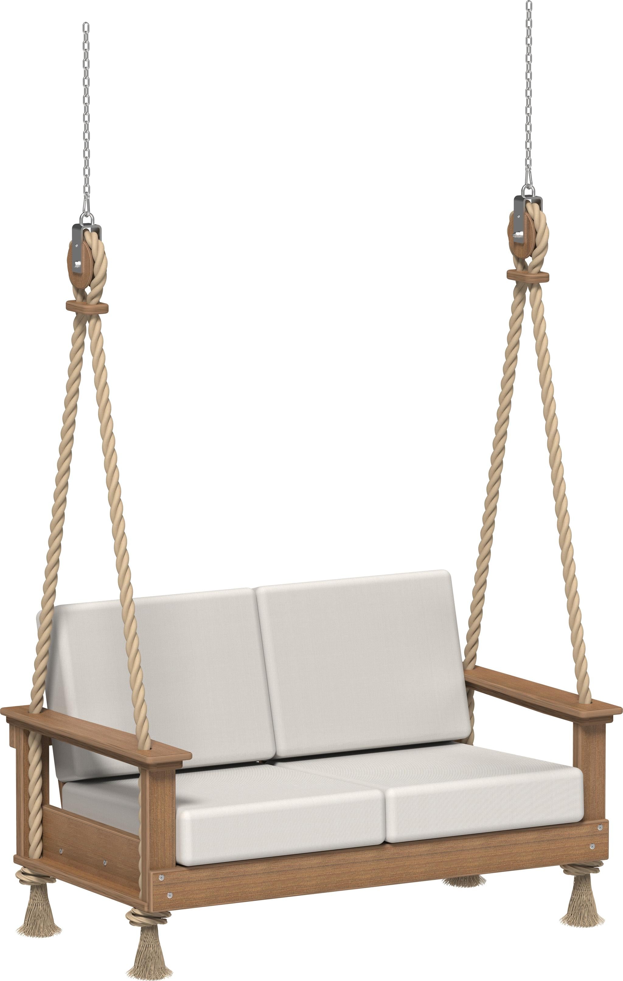 Deep Seating Love Swing in Antique Mahogany