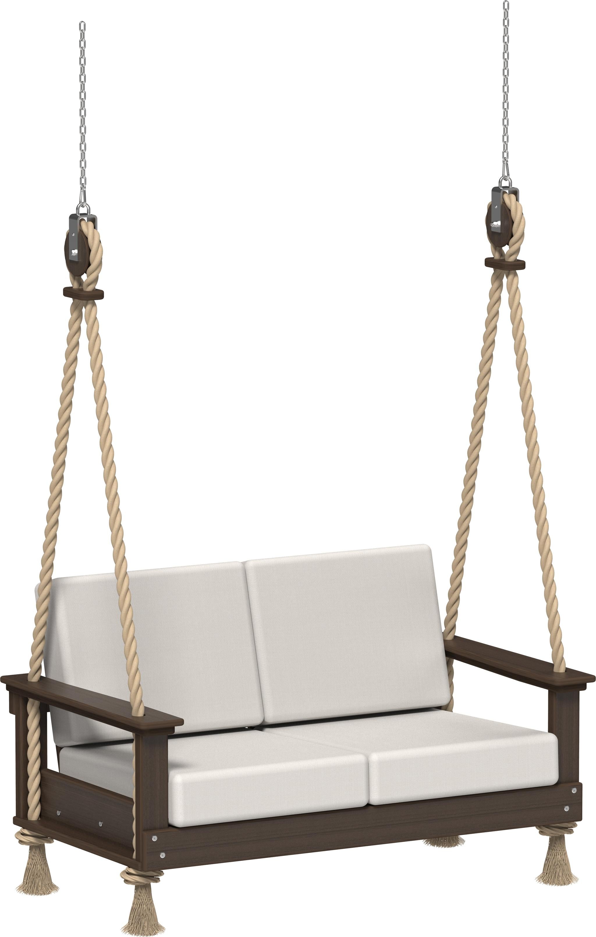 Deep Seating Love Swing in Brazilian Walnut