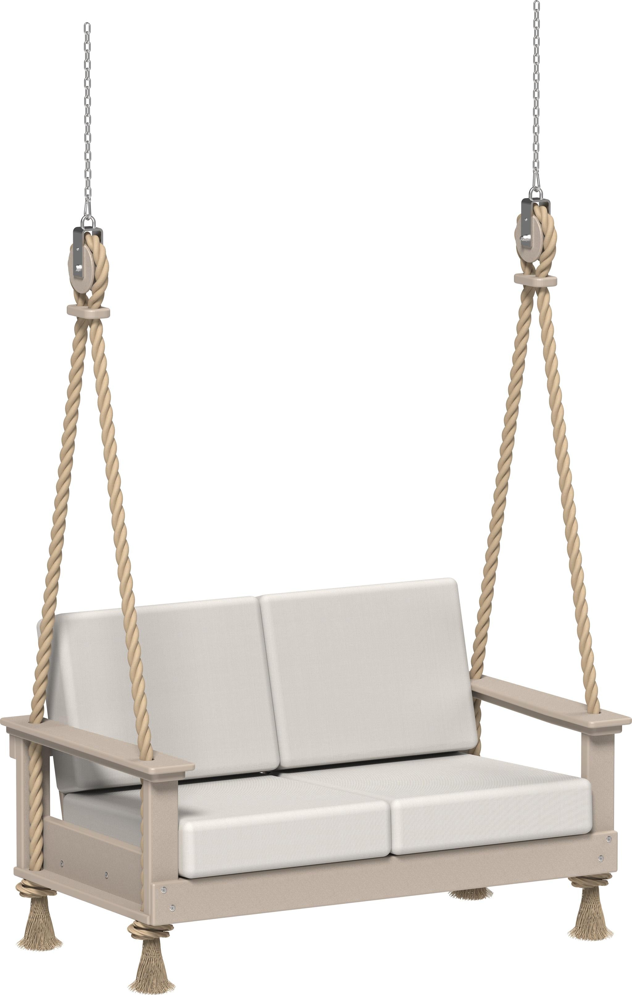 Deep Seating Love Swing in Weatherwood