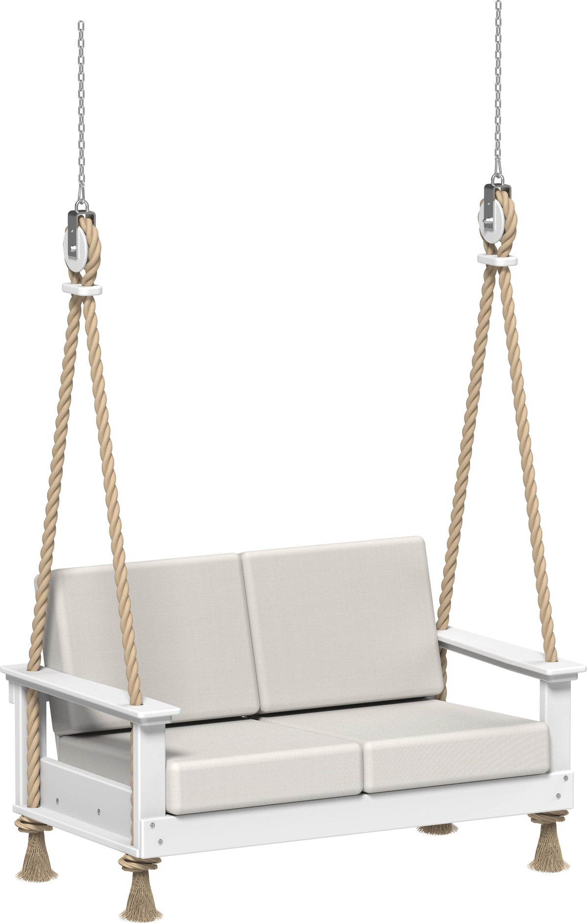Deep Seating Love Swing in White
