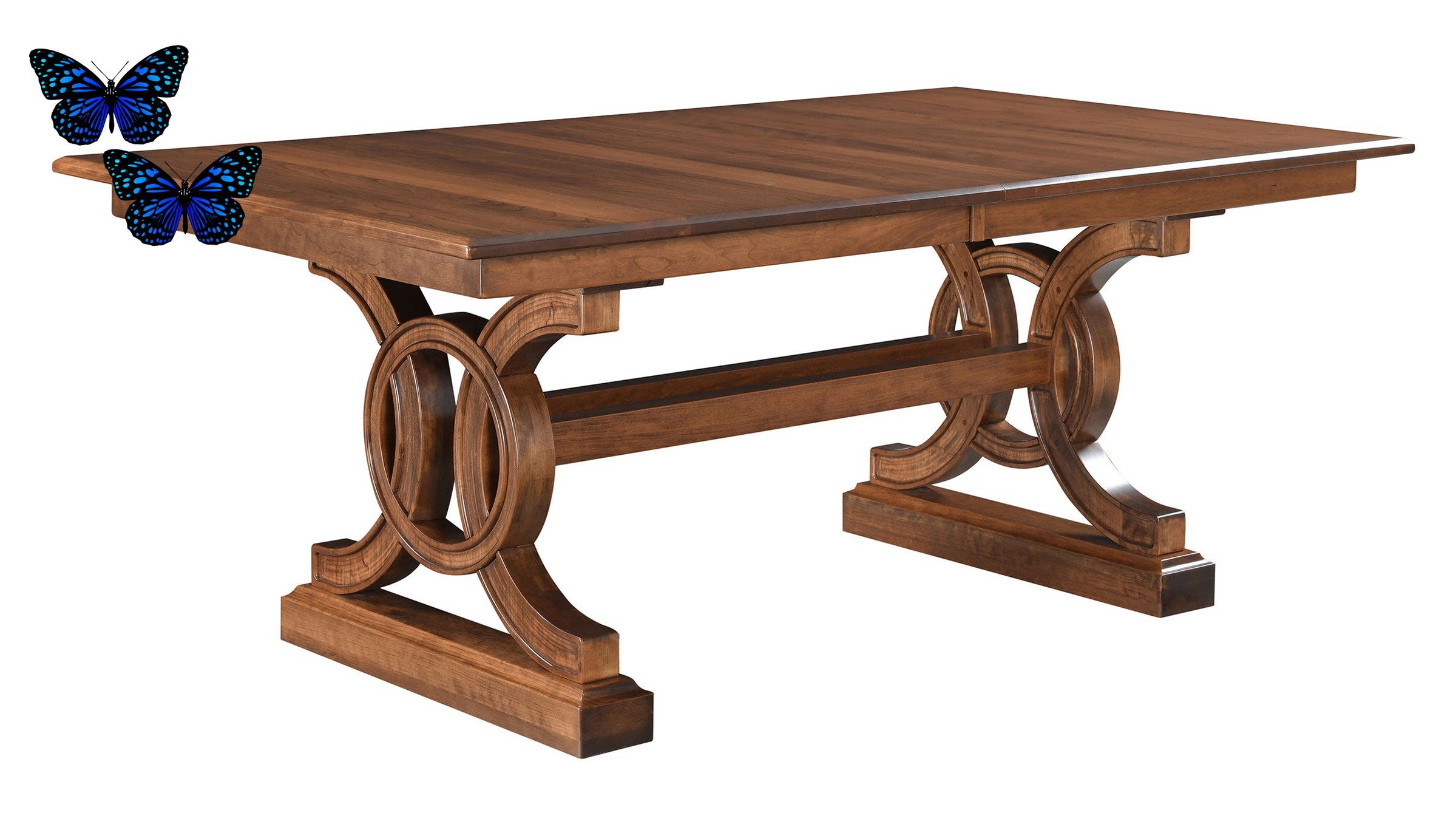 Amish Delta Double Pedestal Table