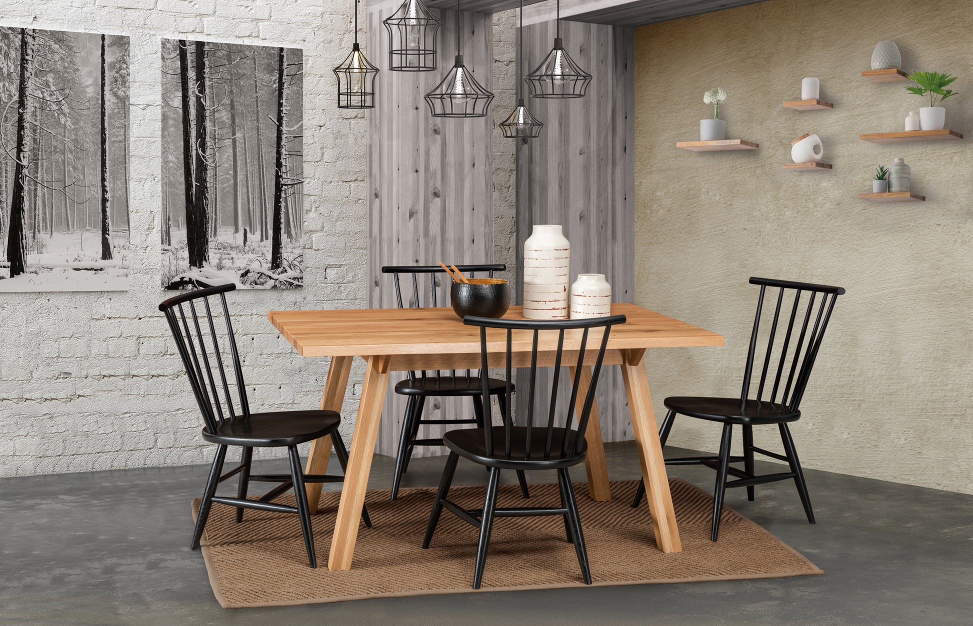 Amish Ellington Leg Table