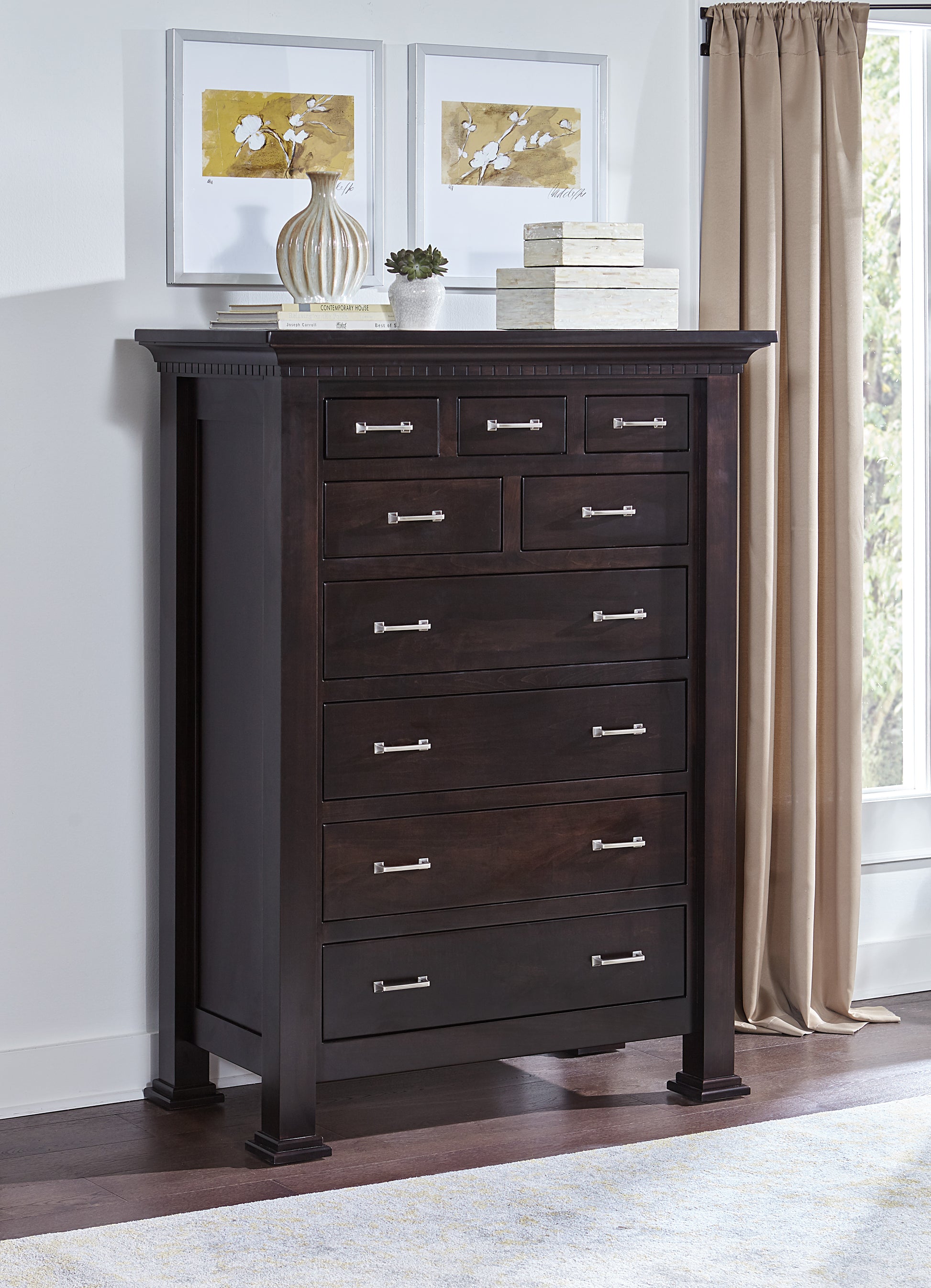amish empire nine drawer chest 