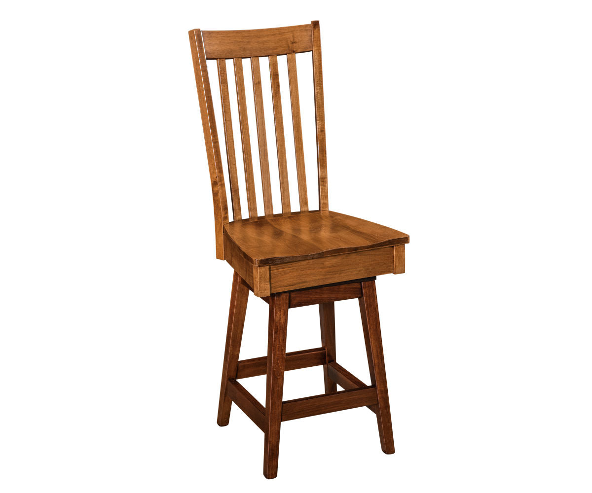 Amish Newport Swivel Bar Chair