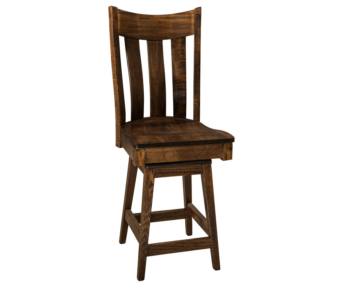 Amish Pierre Swivel Bar Chair