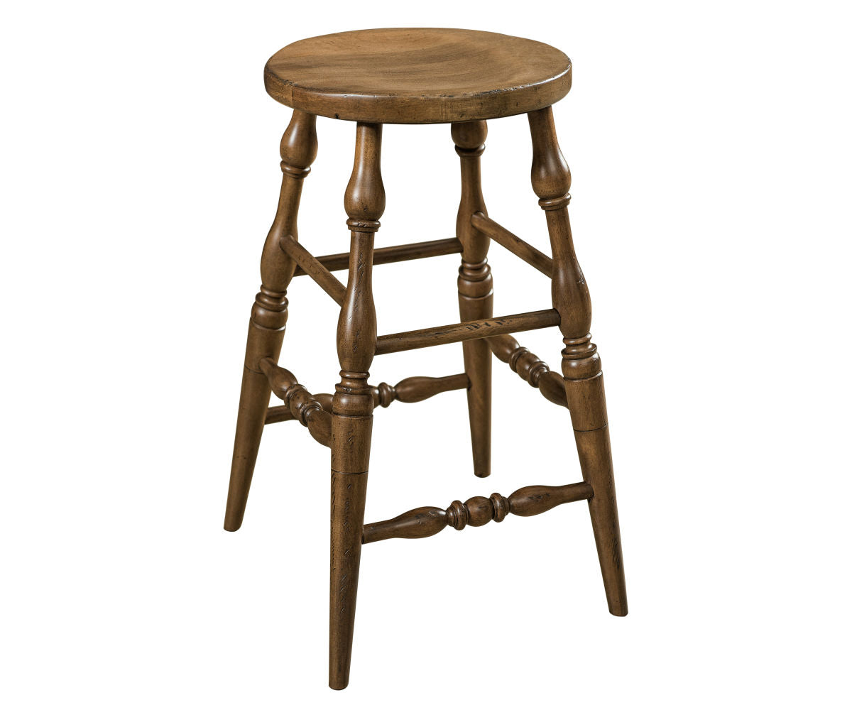 Amish Scoop Stationary Bar Stool
