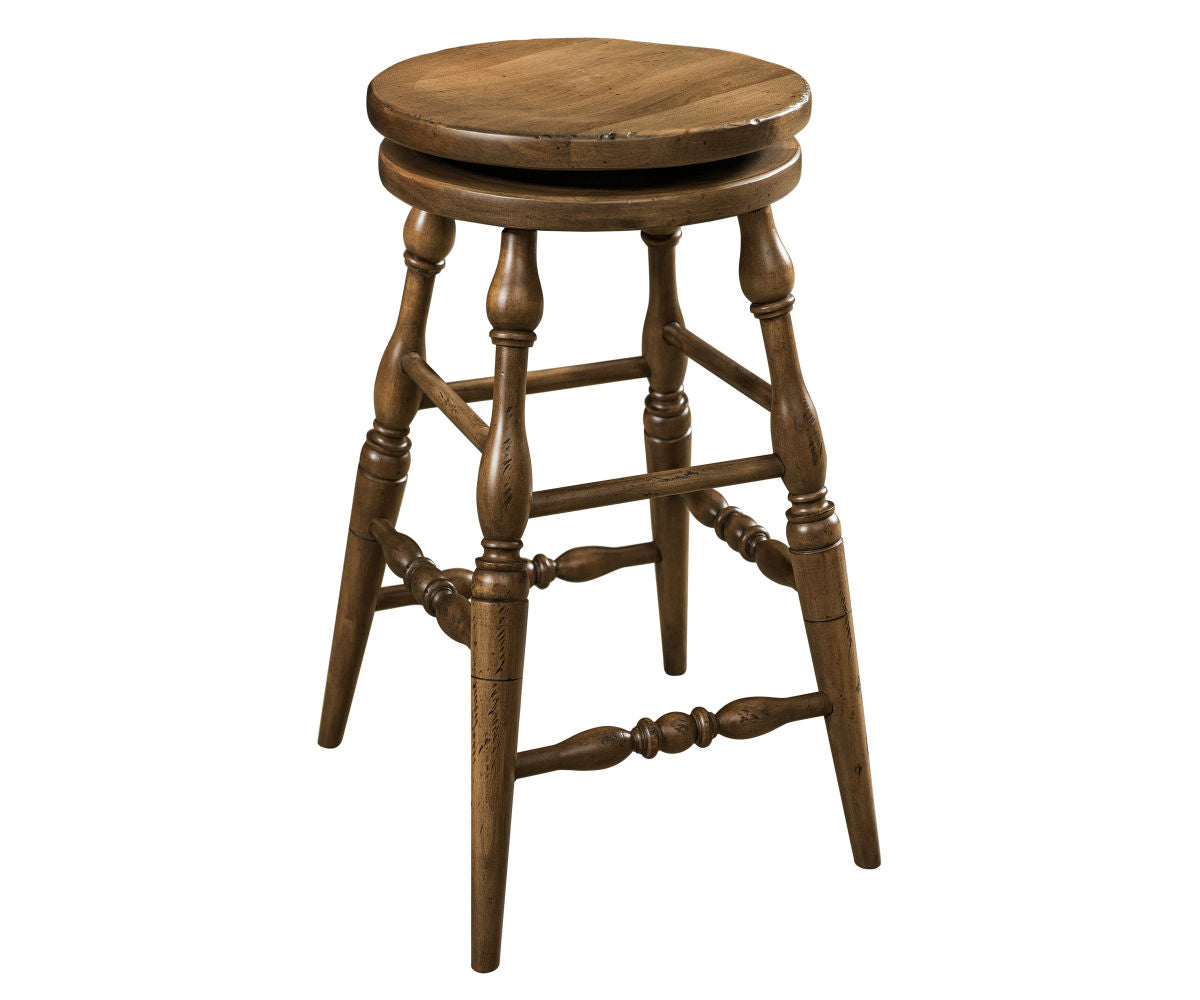Amish Scoop Swivel Bar Stool