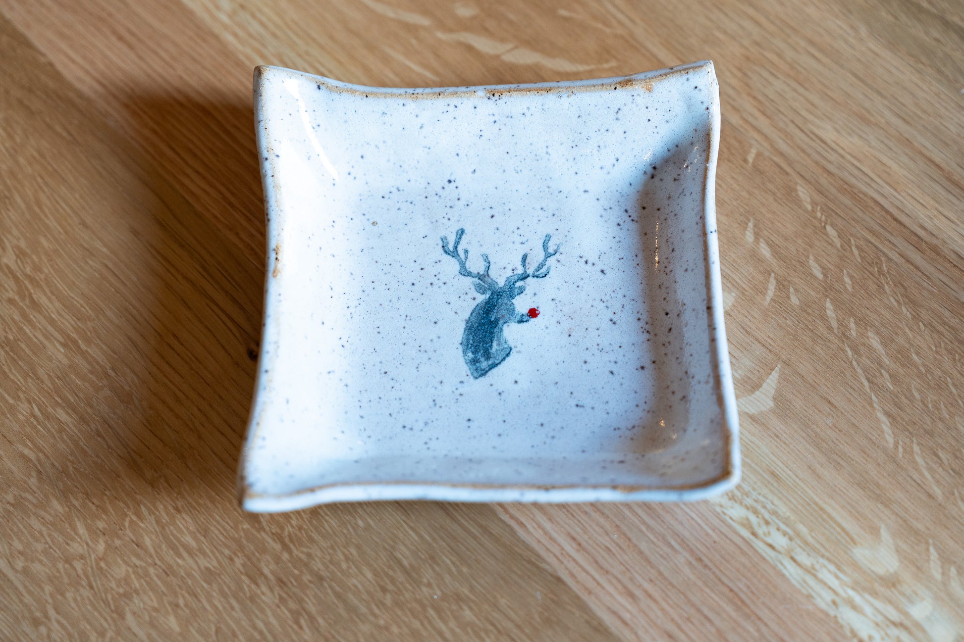 Holiday Mini Square Dish - Reindeer