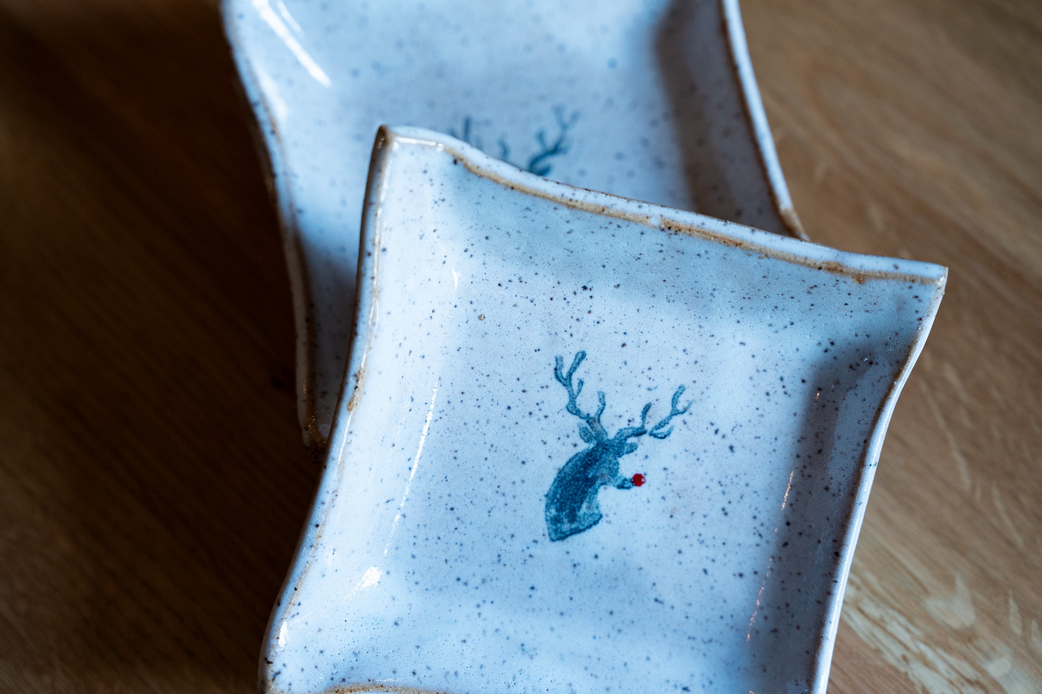Holiday Mini Square Dish - Reindeer