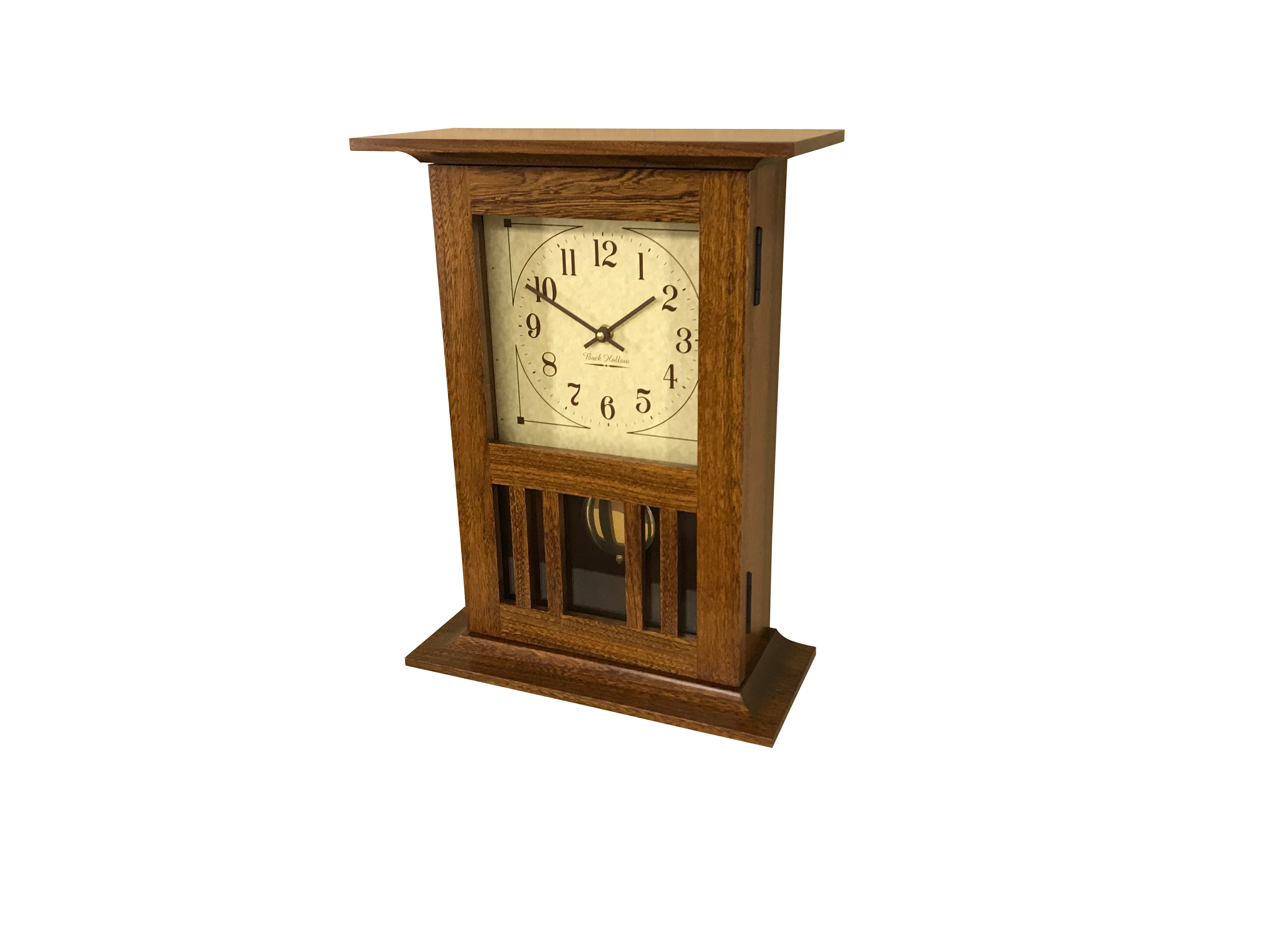 elm mission mantel clock in michael's cherry stain