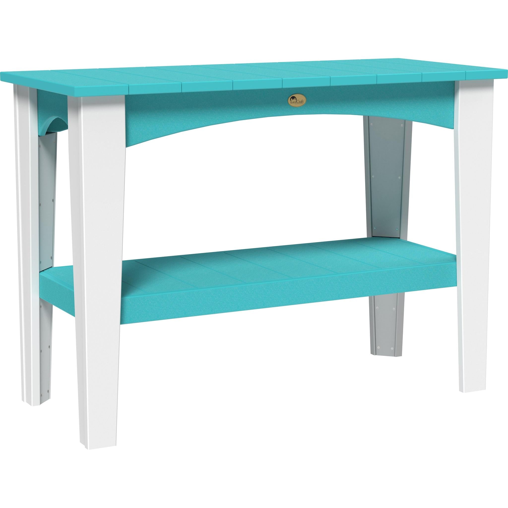 Island Buffet Table-Outdoor Table-Aruba Blue & White-The Amish House