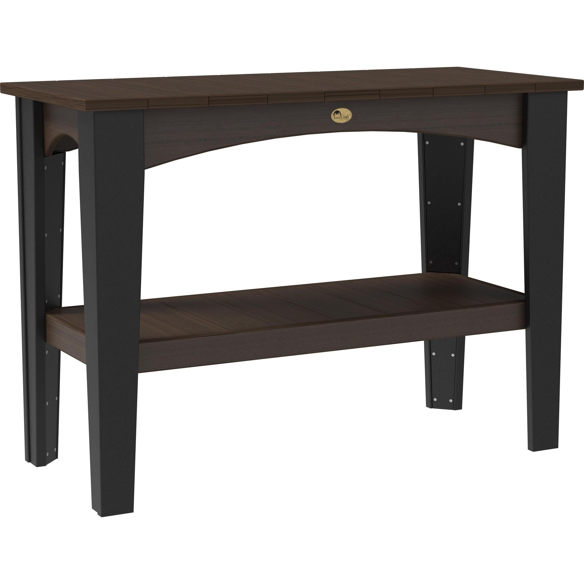 Island Buffet Table-Outdoor Table-Brazilian Walnut & Black-The Amish House