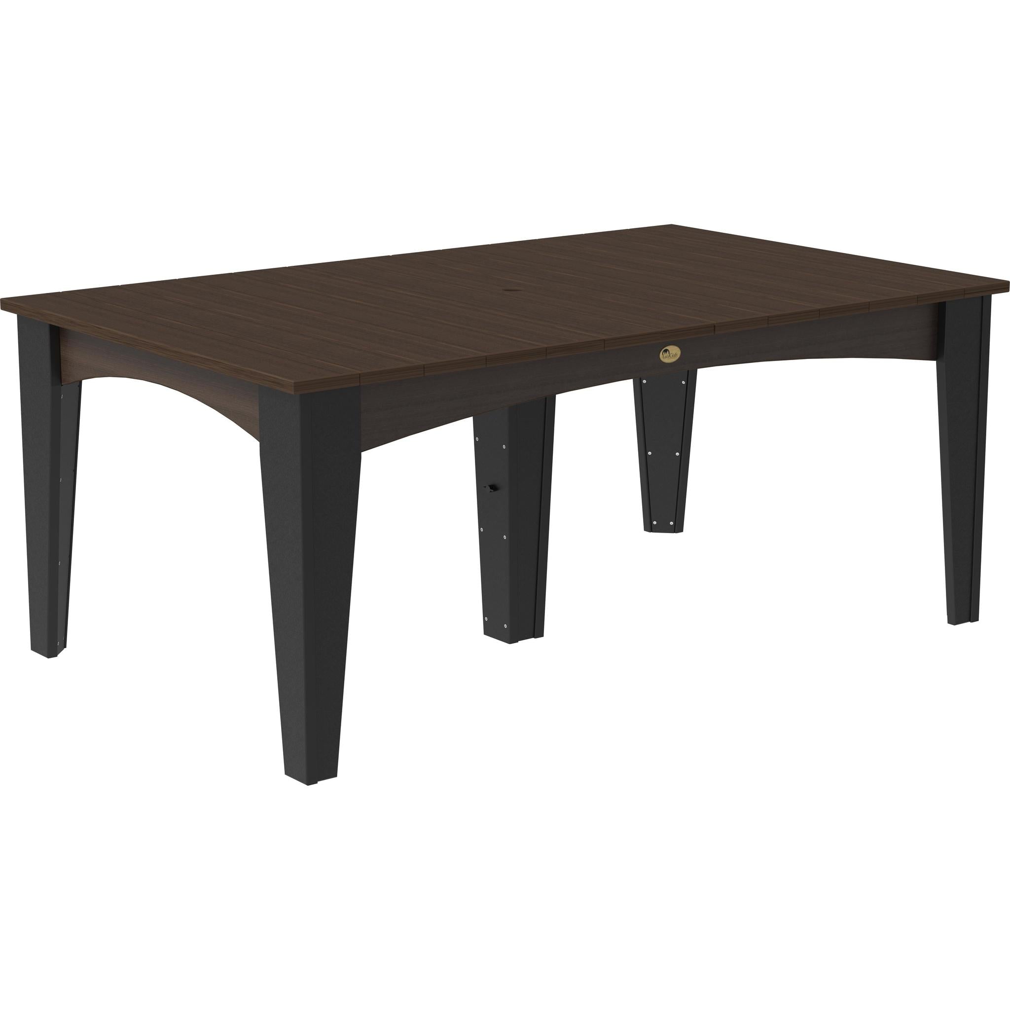 Island Dining Table-Outdoor Dining Table-Brazilian Walnut & Black-The Amish House