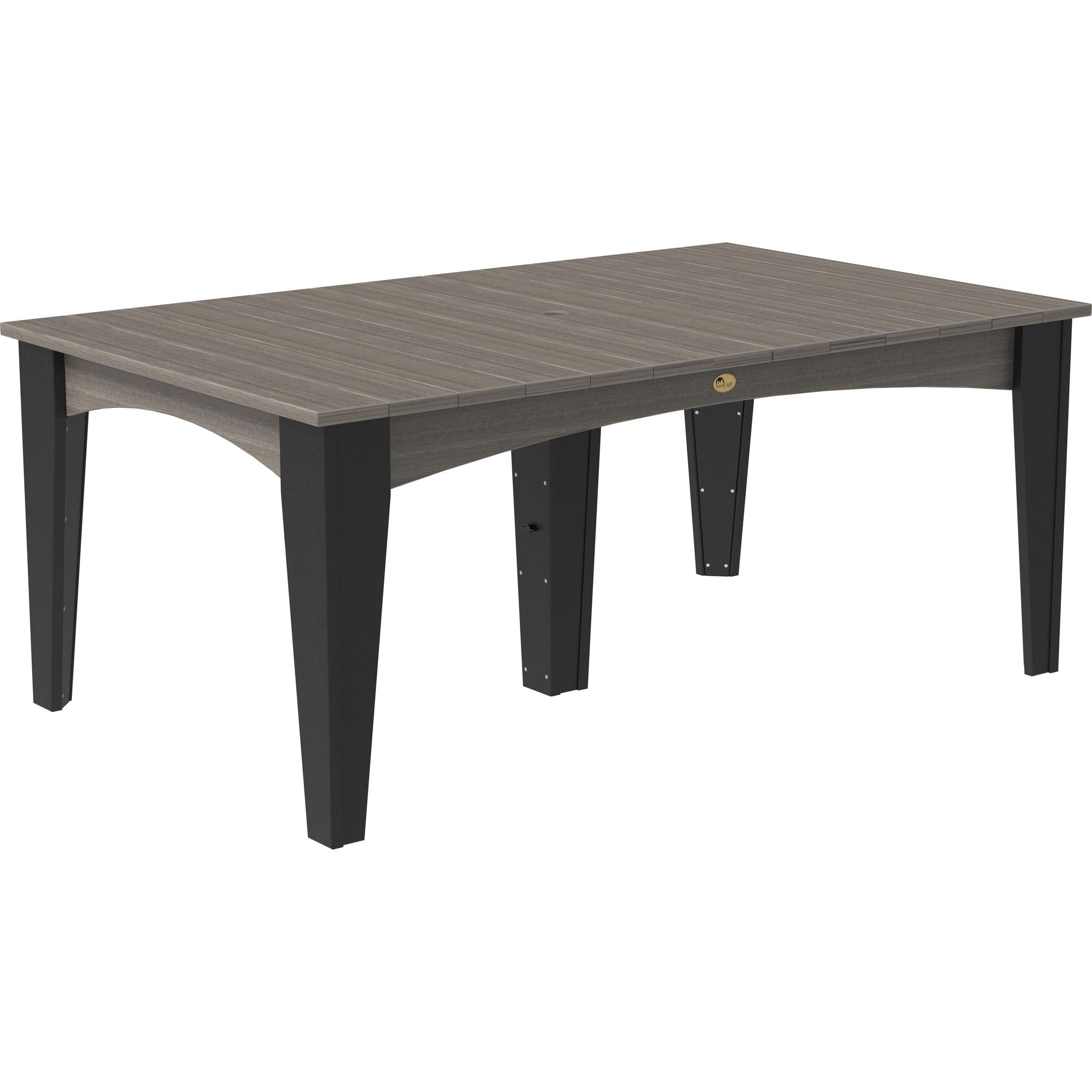 Island Dining Table-Outdoor Dining Table-Coastal Gray & Black-The Amish House